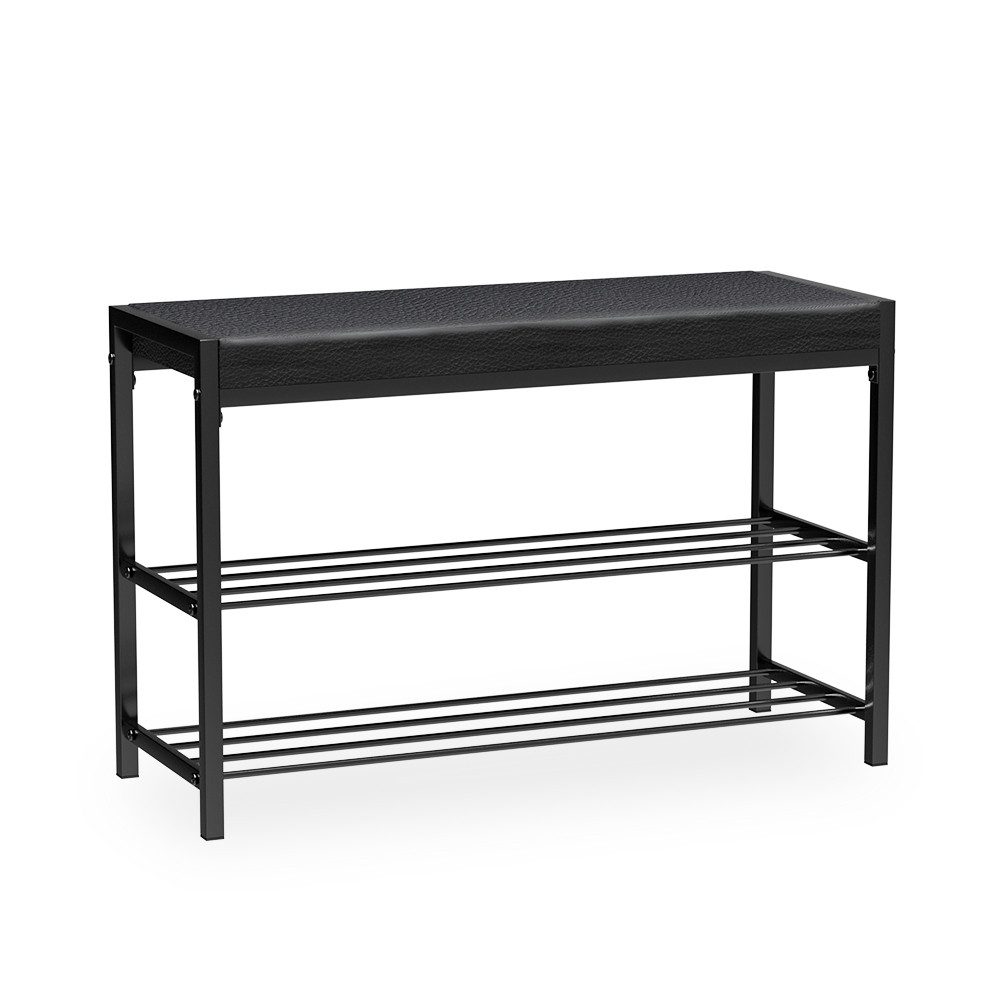Vicco Schuhbank Borneo, Schwarz, 80 x 52 cm