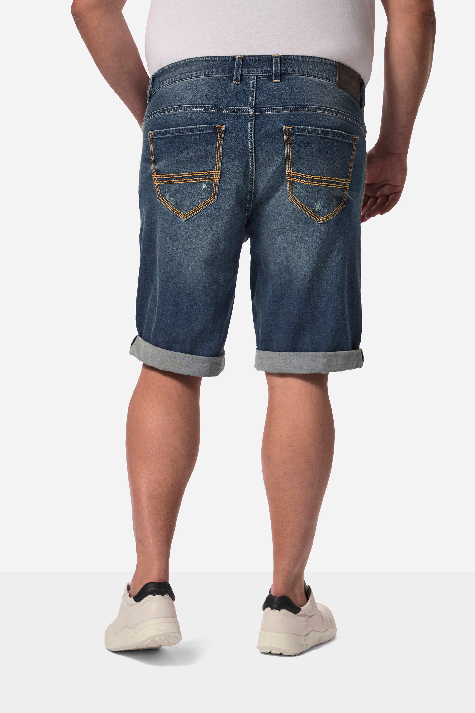 John F. Gee Jeansbermudas Jeans-Bermuda Kontraste 5-Pocket