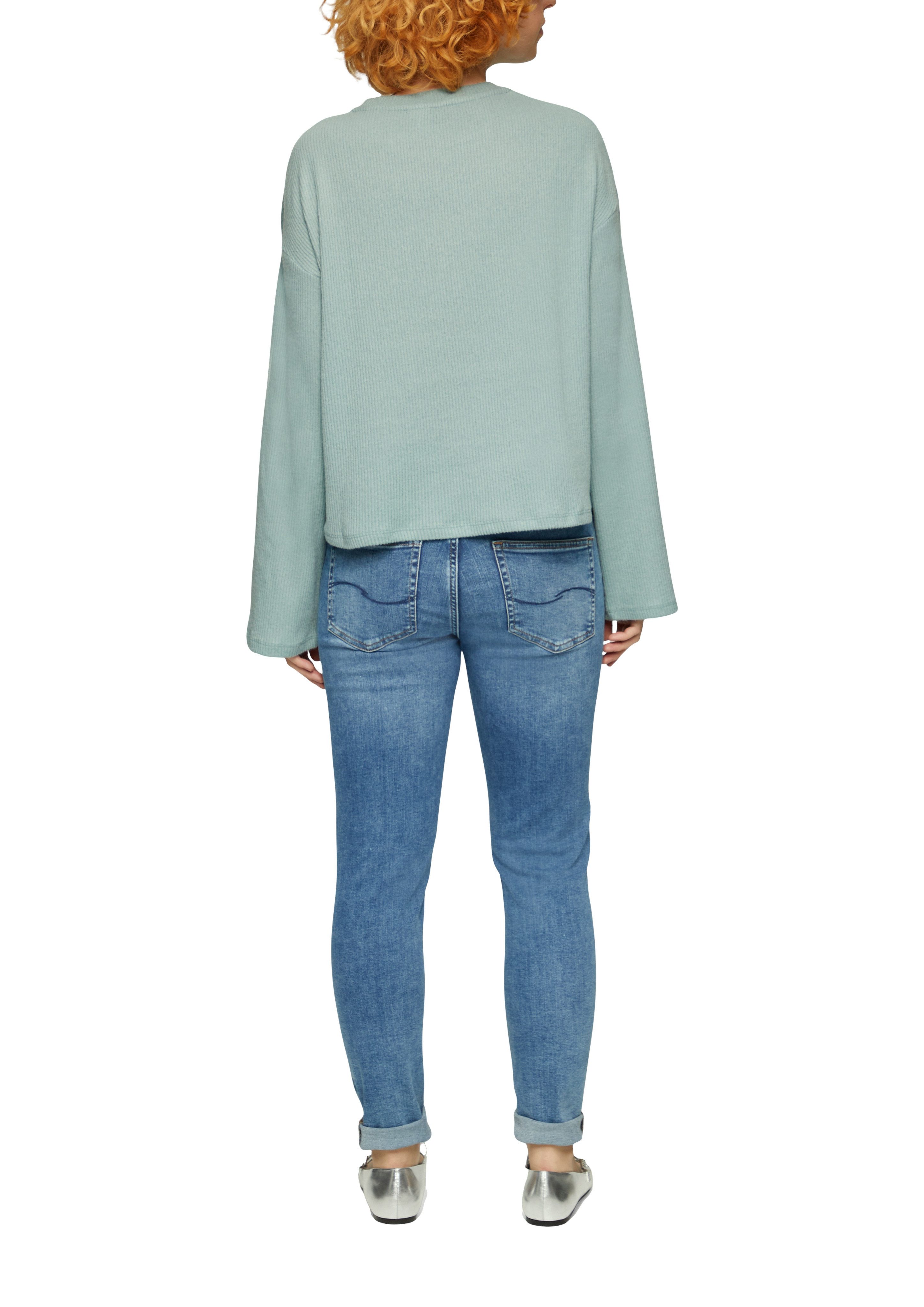 QS Langarmshirt mit Rundhalsausschnitt