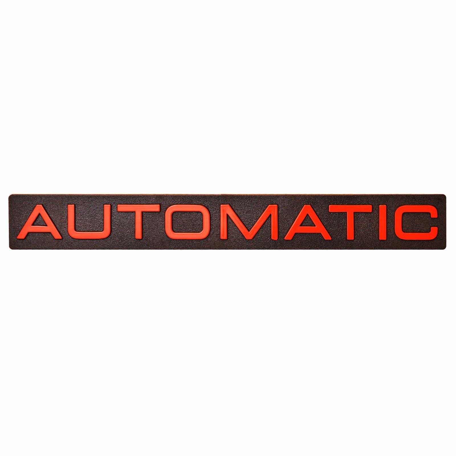 HR Autocomfort Typenschild Auto 3D Relief - AUTOMATIC - Schild 20 cm rot Emblem selbstklebend
