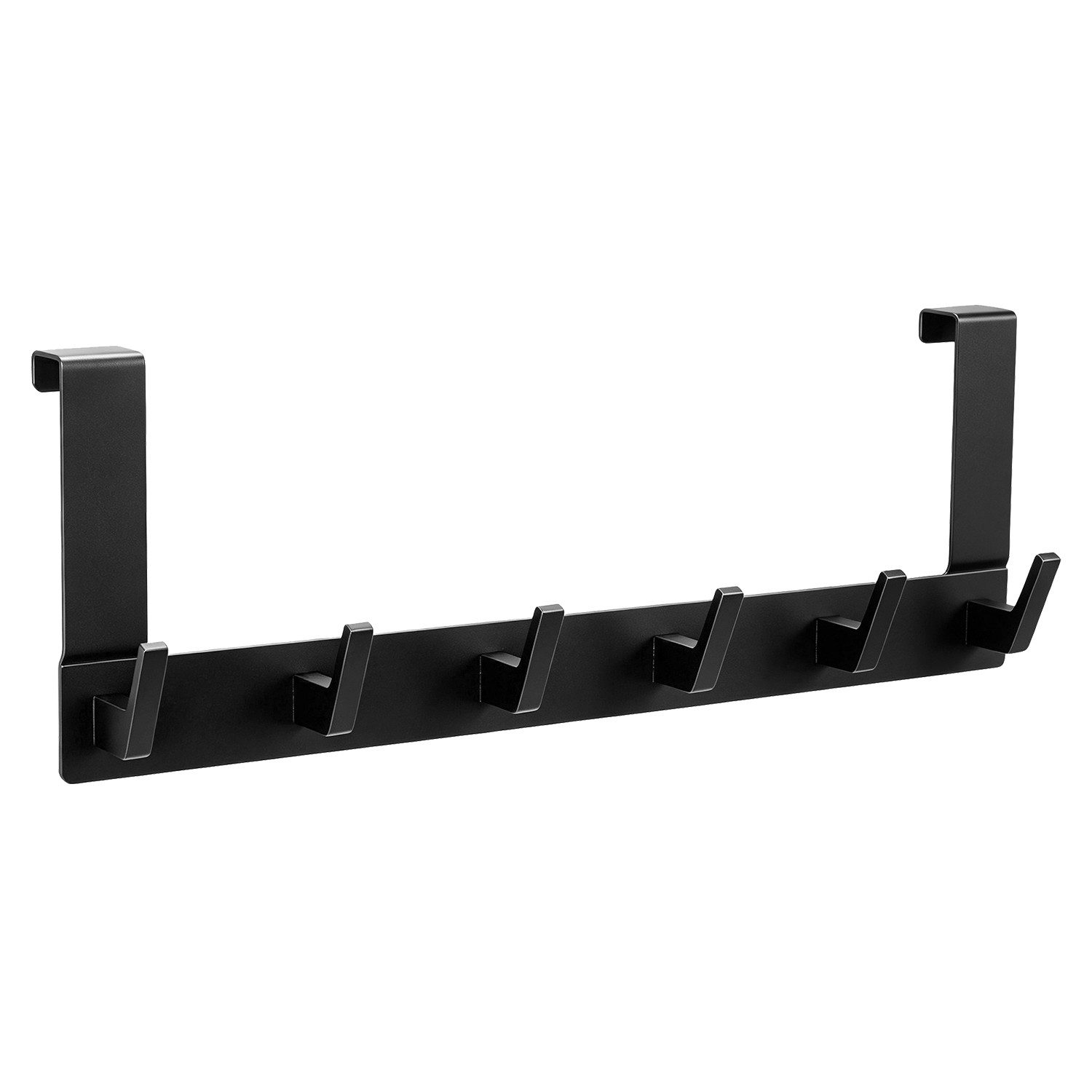 OSTWOLKE Türhaken Türgarderobe zum Einhängen mit 6 Haken Ohne bohren Kleiderhaken Tür, mit Filz Pads, ideal für Flur, Bad, Küche, und Schlafzimmer