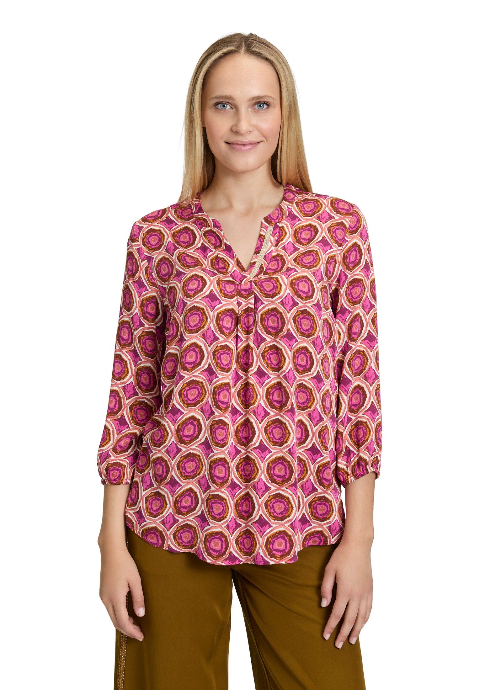 Shirtbluse Cartoon Blusenshirt mit Muster