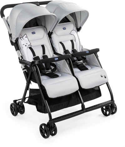 Chicco Zwillingsbuggy OHlalÃ  Twin, Silver Cat, Zwillingskinderwagen