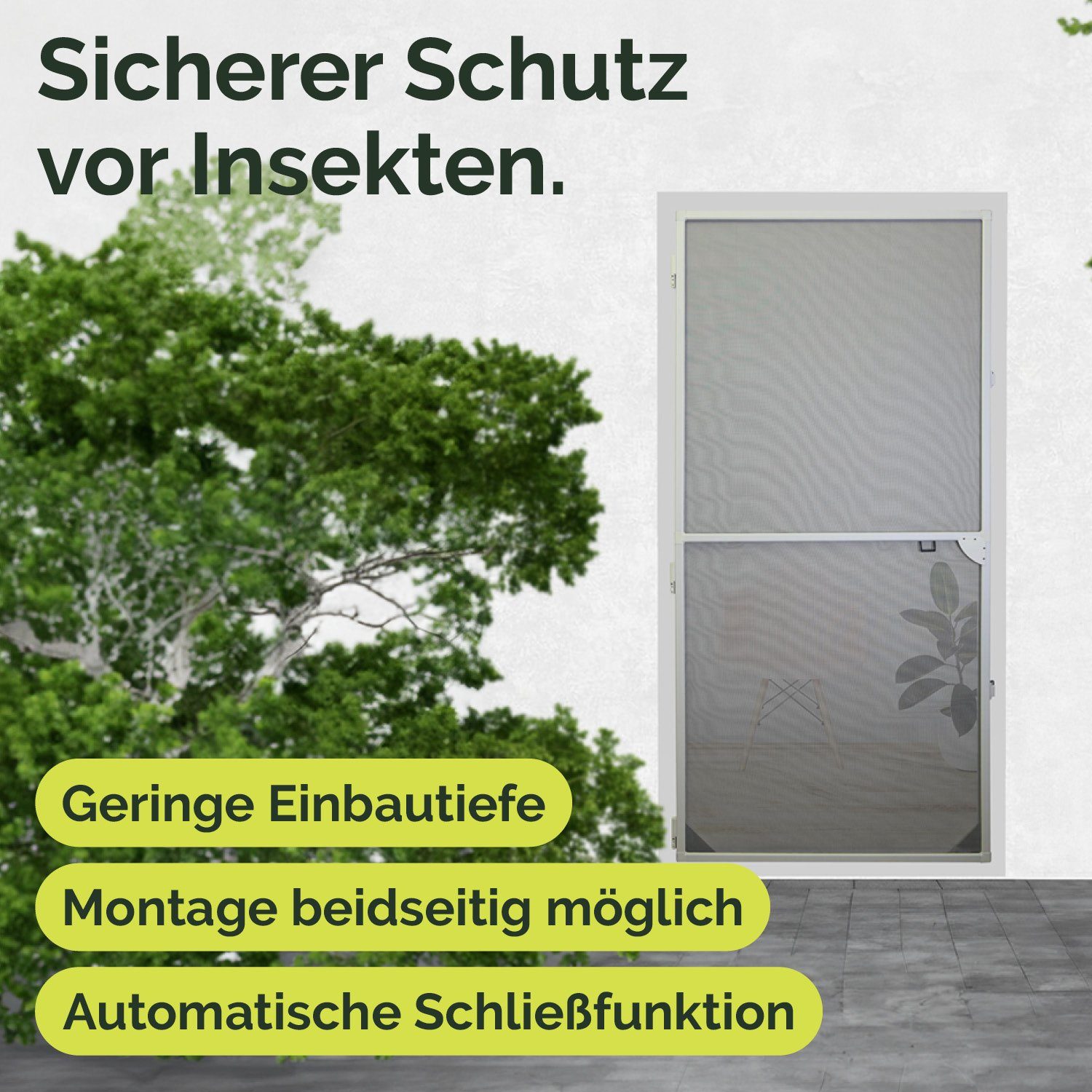 Nematek Insektenschutz-Tür Nematek Insektenschutz Alu Rahmen System Türen bis max. 120 x 240 cm