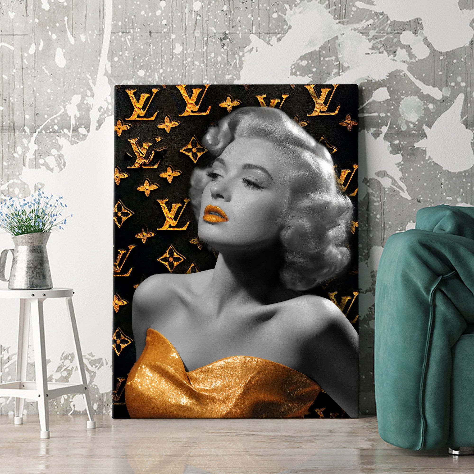 Artmazing Leinwandbild Marilyn X Louis, XXL Leinwand 120x80, Poster & Kunst günstig online kaufen