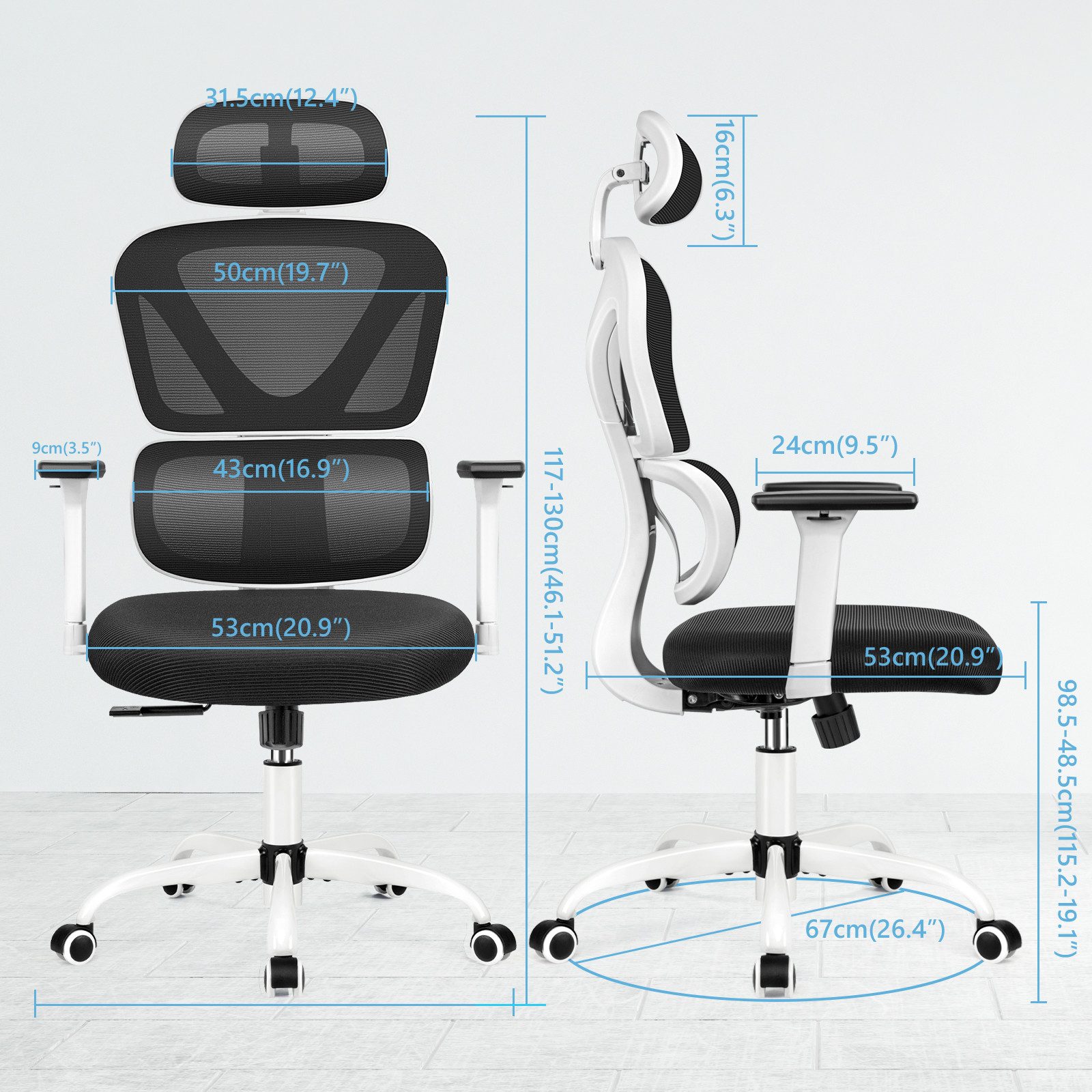PEAKLIMB Bürostuhl Ergonomischer Schreibtischstuhl, Chefsessel mit günstig online kaufen