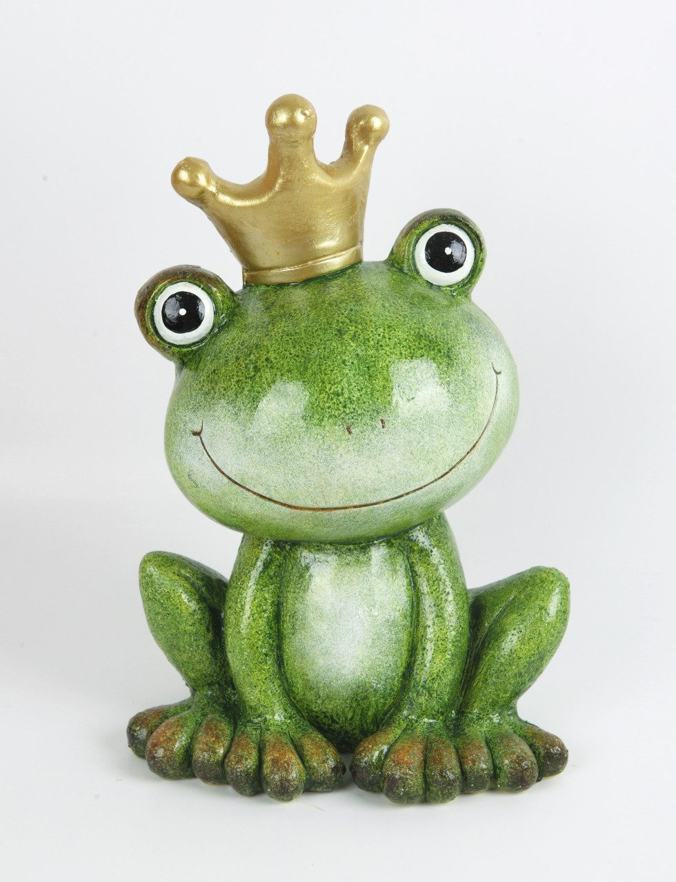 Gartenfigur TrendLine Dekofigur Keramik Frosch mit Krone 34 x