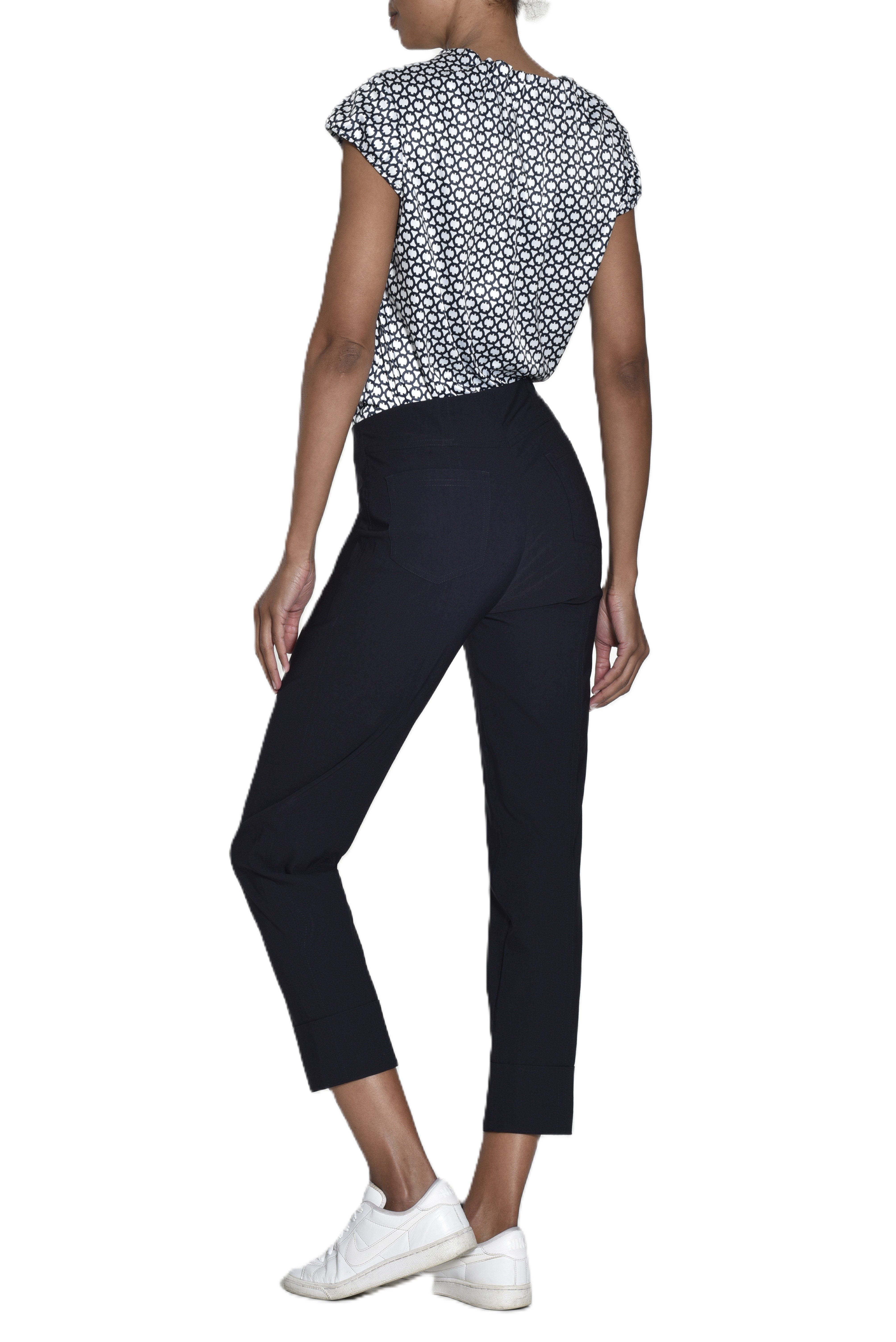 ROBELL Stoffhose Damen Style BELLA 7/8 Bengaline Sommerhose extrem bequem