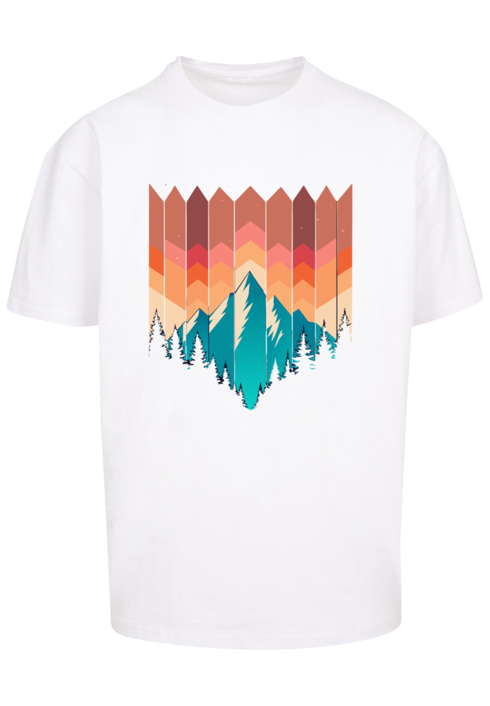 F4NT4STIC T-Shirt Berg Sonnenuntergang Geometrisch Premium günstig online kaufen