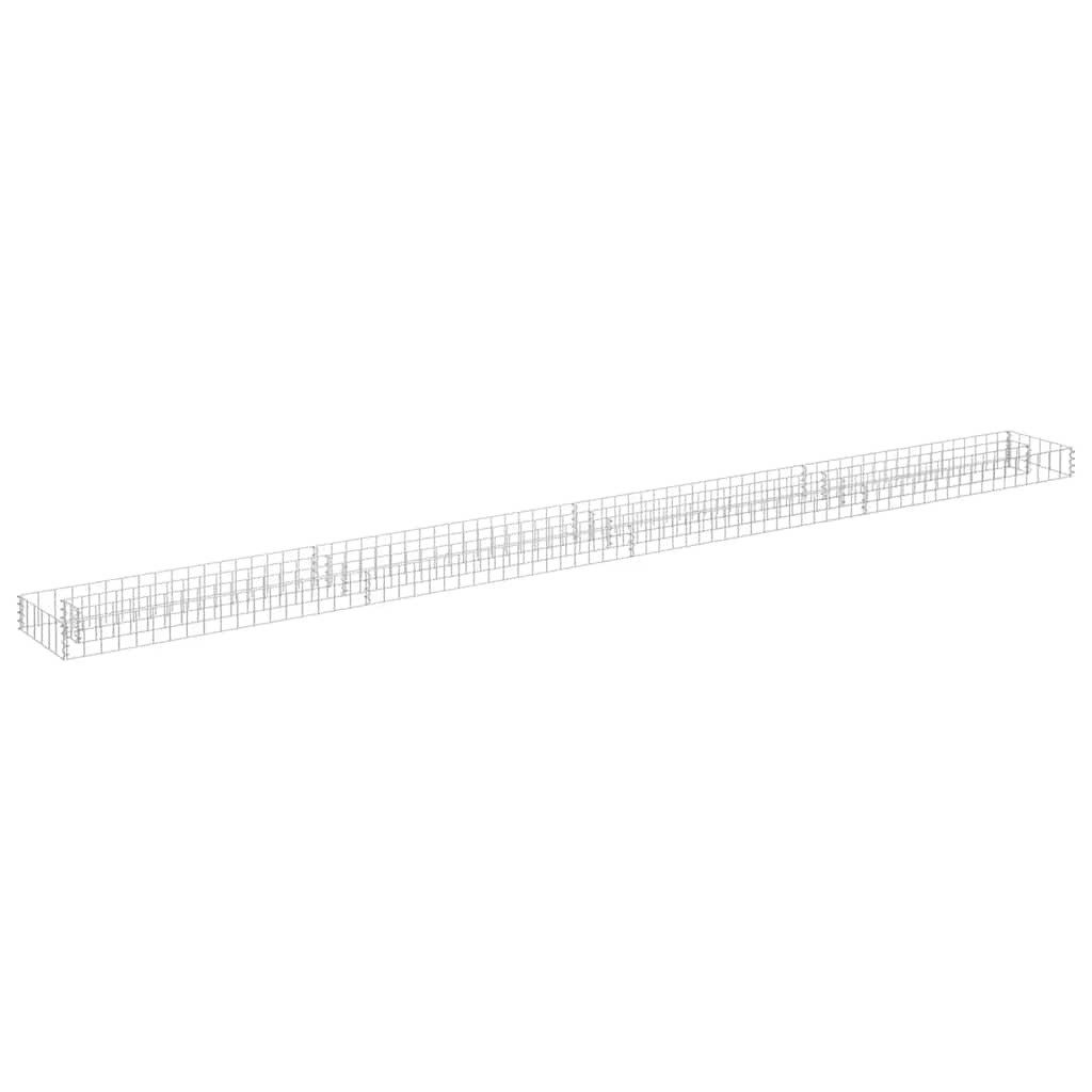 vidaXL Hochbeet Gabionen-Hochbeet Verzinkter Stahl 360x30x10 cm (1 St)