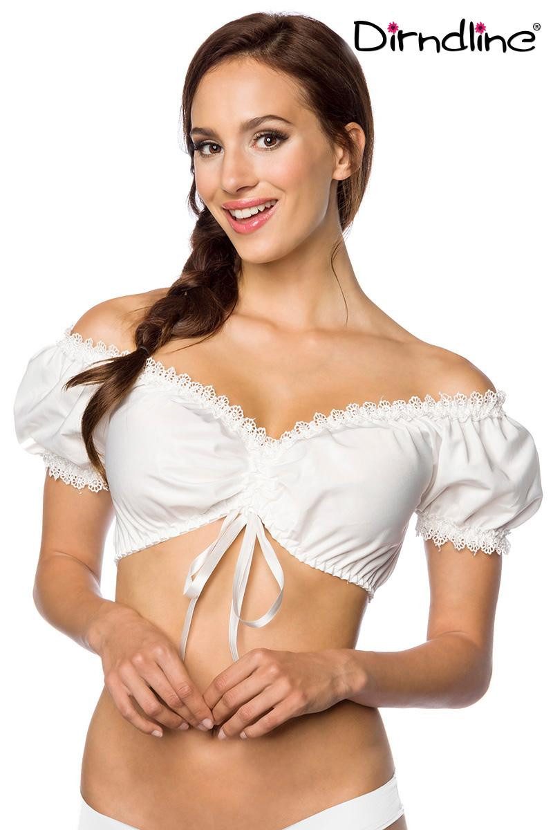 Dirndlbluse Dirndline Schulterfreie Dirndlbluse - (2XL,3XL,L,M,S,XL)