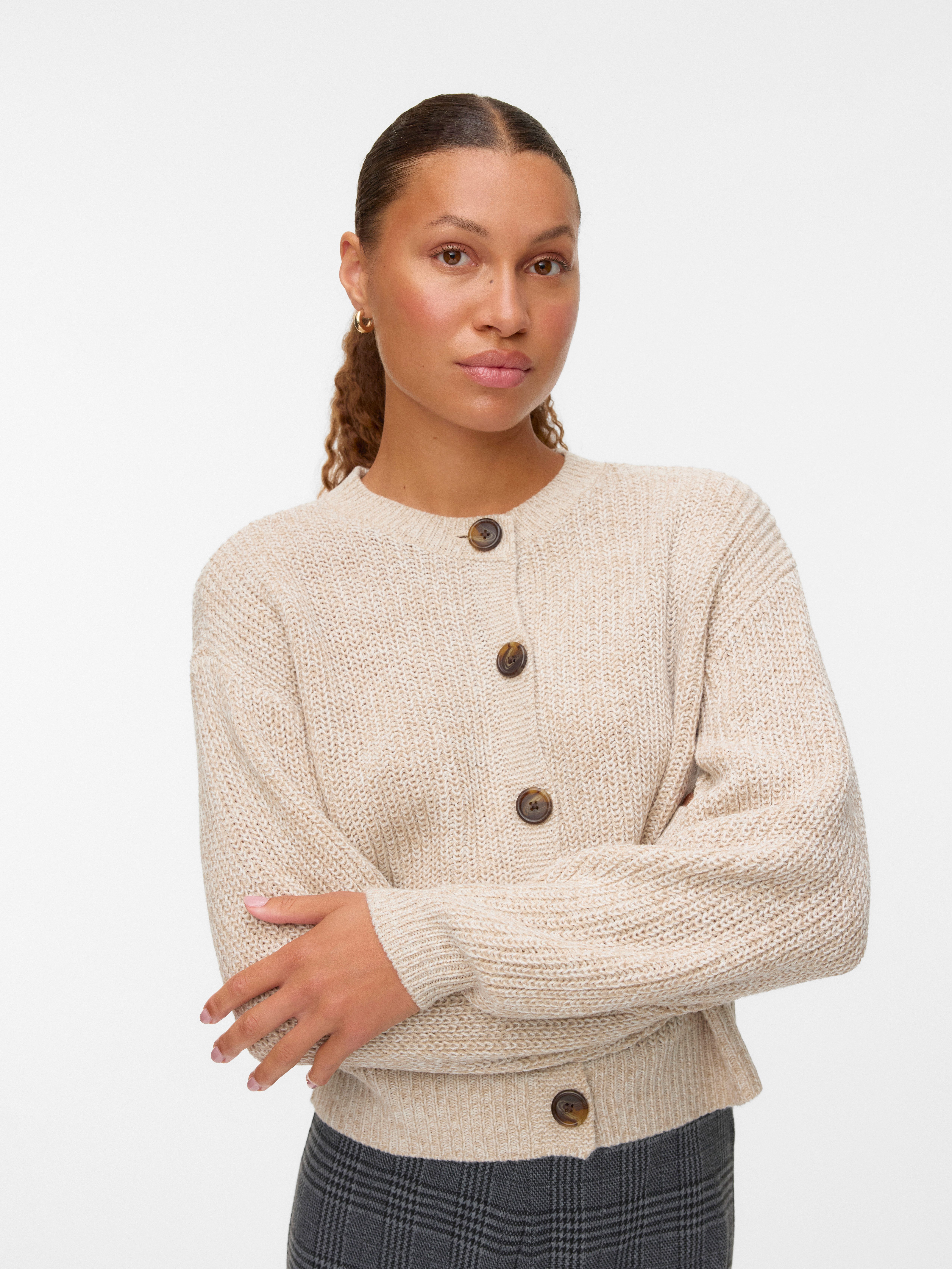 Vero Moda Strickjacke VMLEA LS O-NECK günstig online kaufen