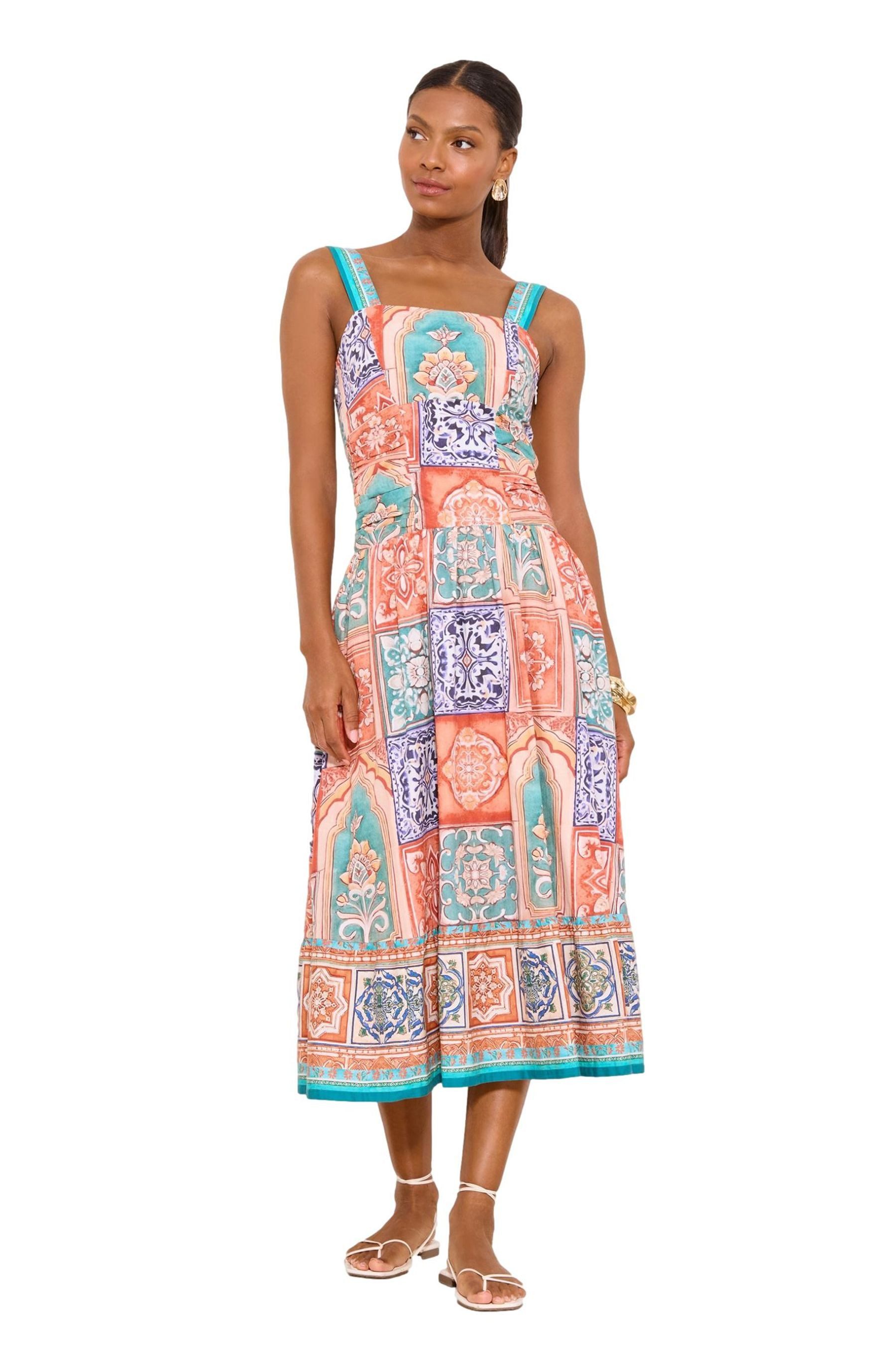 LIPSY Midikleid Lipsy sommerliches Skater-Midikleid mit Trägern (1-tlg)