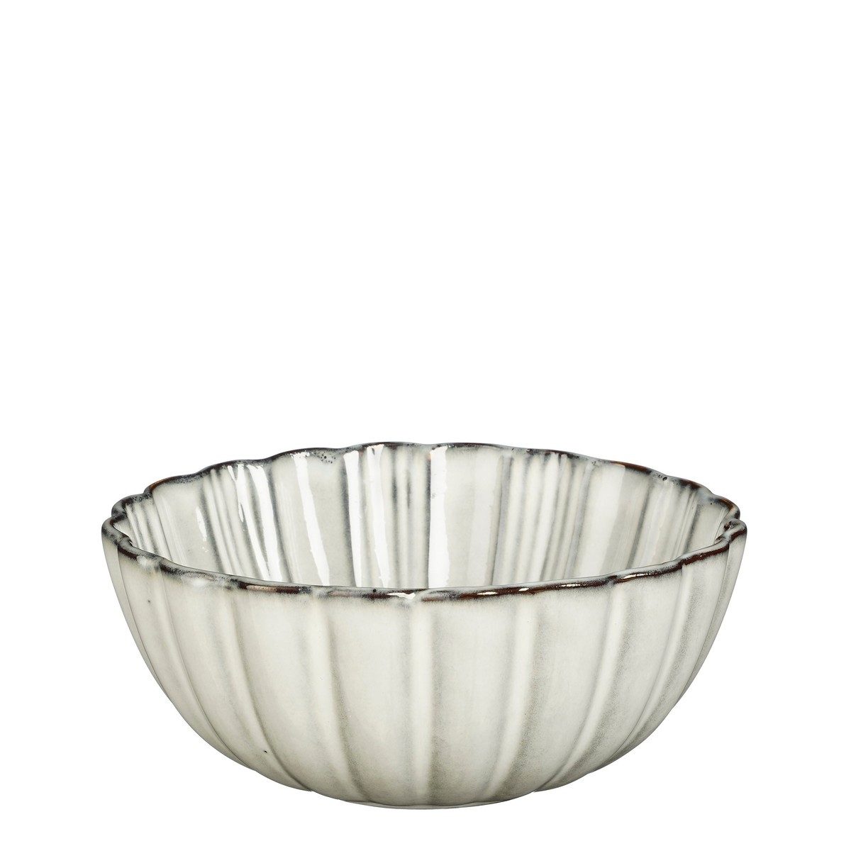 Mica Decorations Dekoschale Corfu Schaal - Set van 4 - H9 x Ø17 cm - Keramiek - Grijs