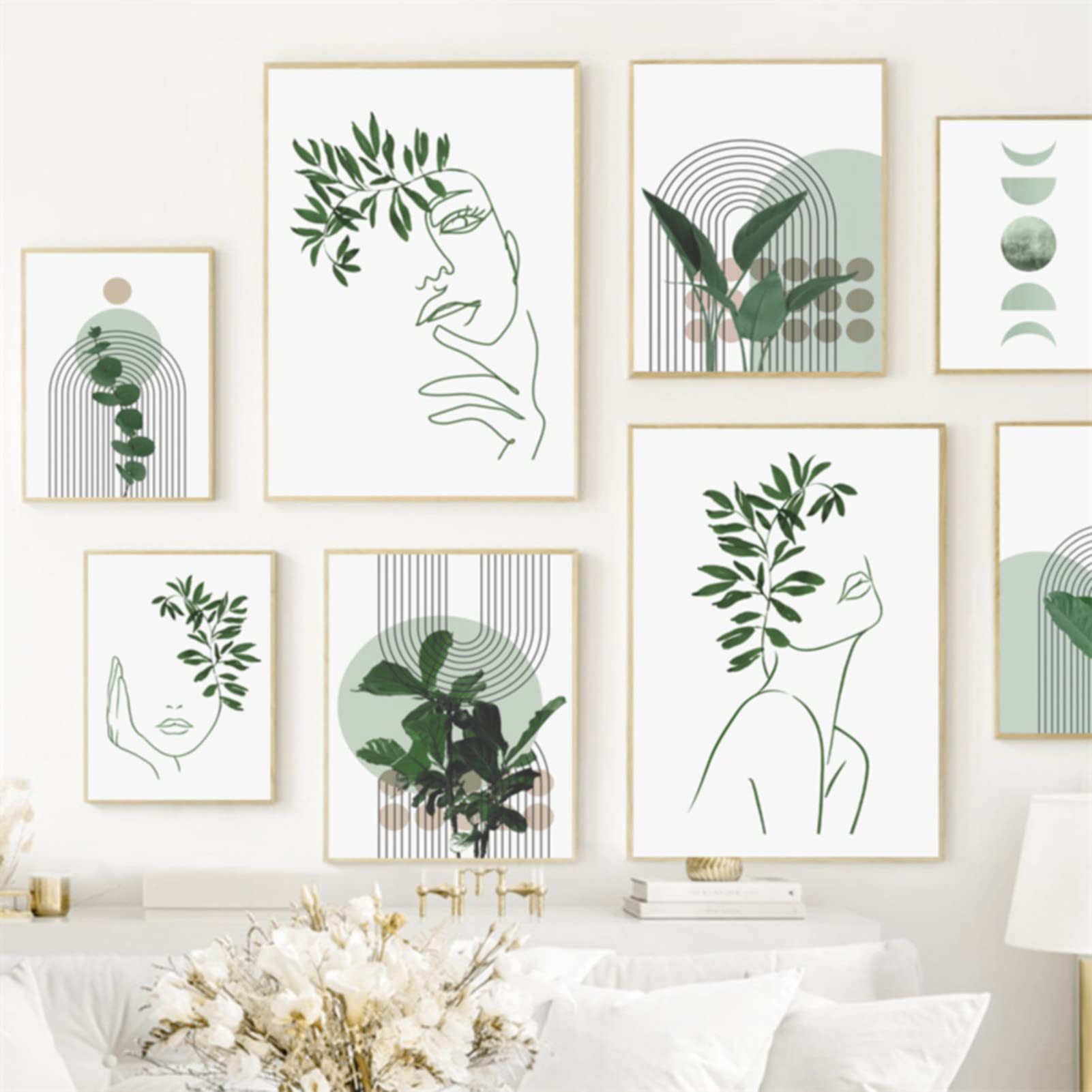 Coonoor Poster 3-teiliges Bohemian Poster Set, Grüne Pflanze Bilder, Ohne Rahmen, (3 St), Moderne Wandbilder, Wohnzimmer Schlafzimmer Deko – Bild 3 von 5