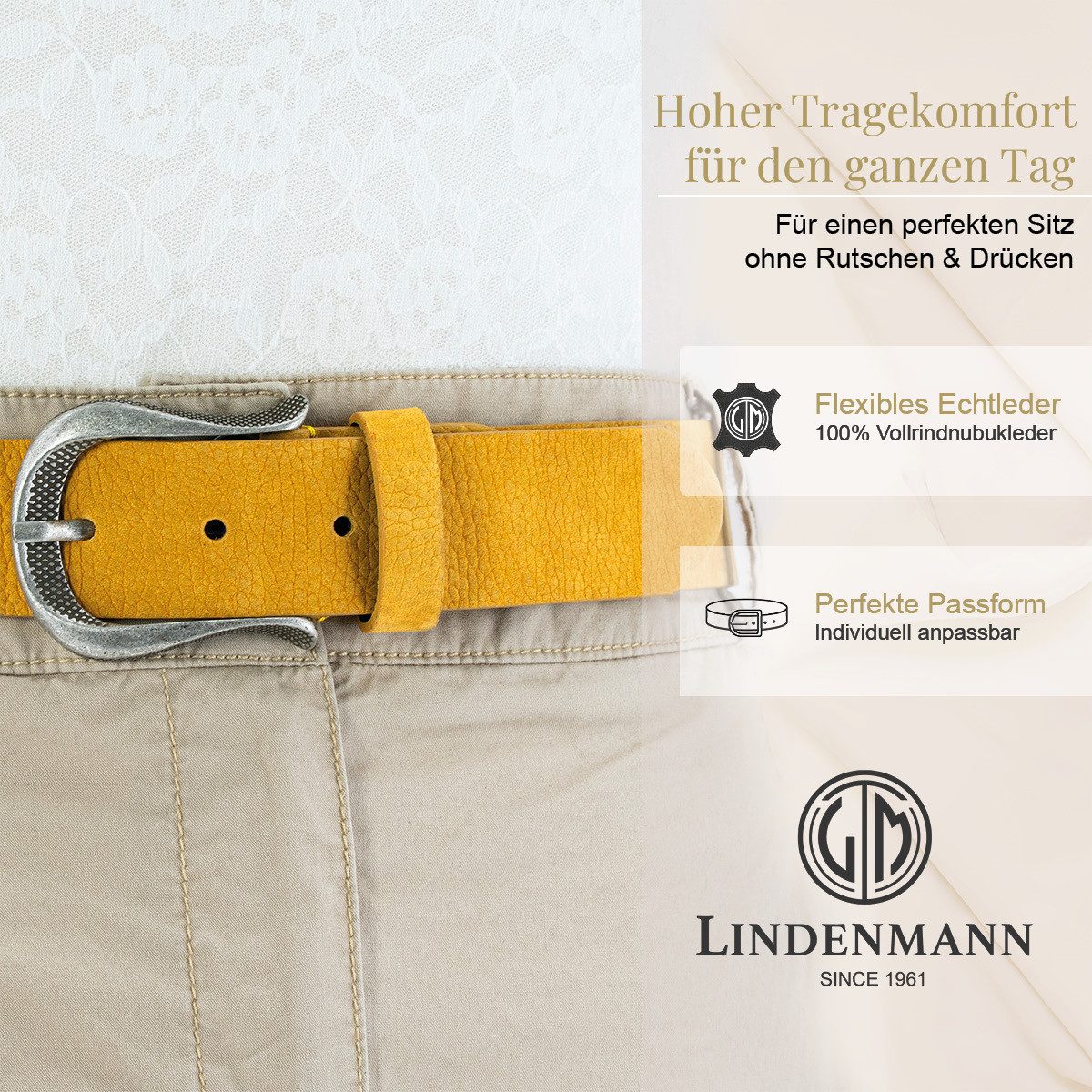 LINDENMANN Ledergürtel