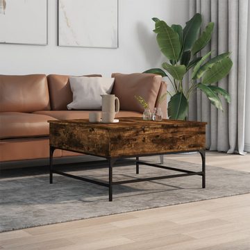 vidaXL Couchtisch Couchtisch Räuchereiche 80x80x45 cm Holzwerkstoff und Metall