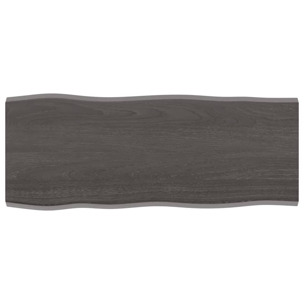 Baumkante Eiche Massivholz St) cm Tischplatte Behandelt (1 furnicato 100x40x2
