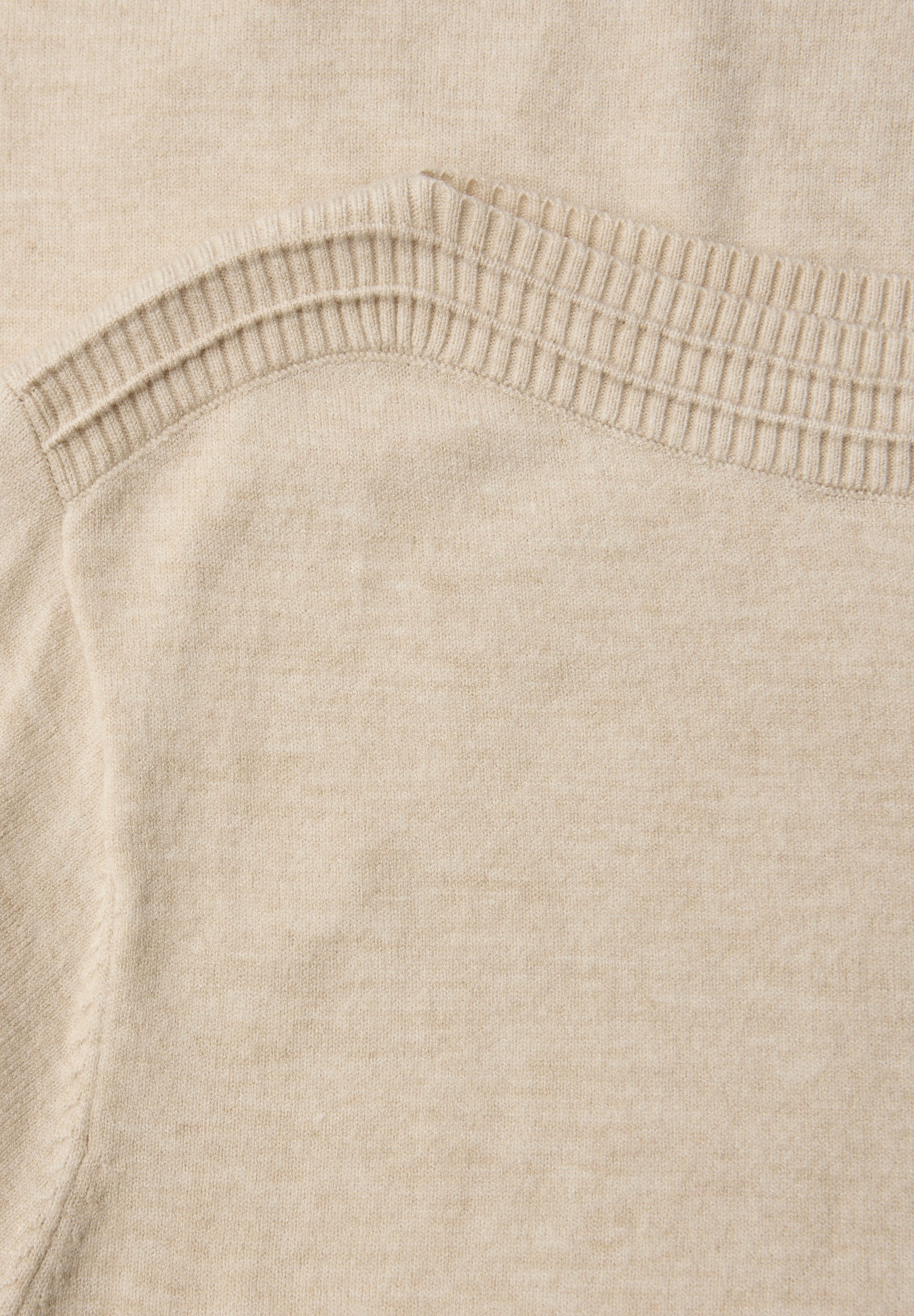 STREET ONE Strickpullover U-Boot-Ausschnitt mit Strukturdetails