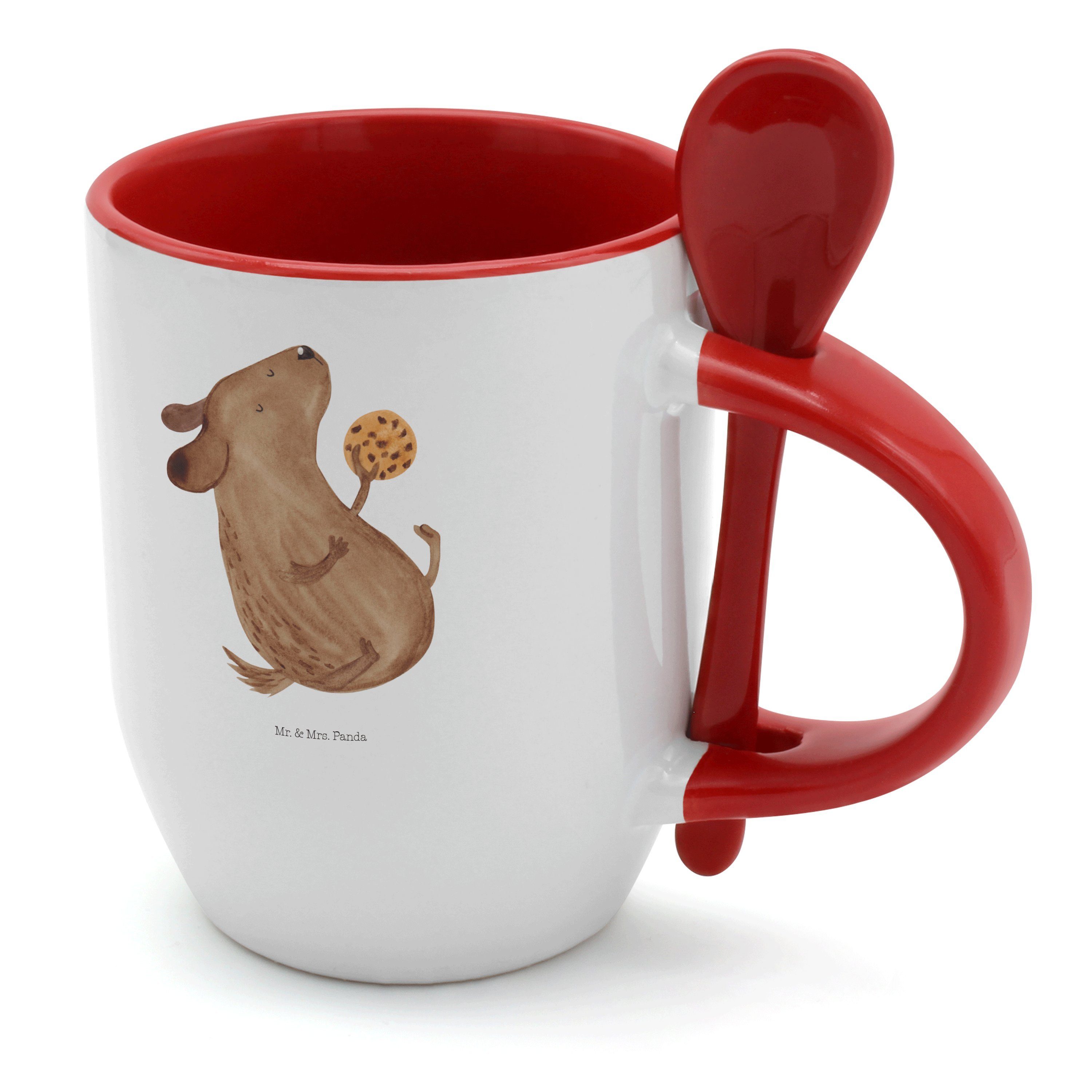 Mr. & Mrs. Panda Tasse Hund Keks - Weiß - Geschenk, Kaffeetasse, Tassen, Hundebesitzer, Hund, Keramik