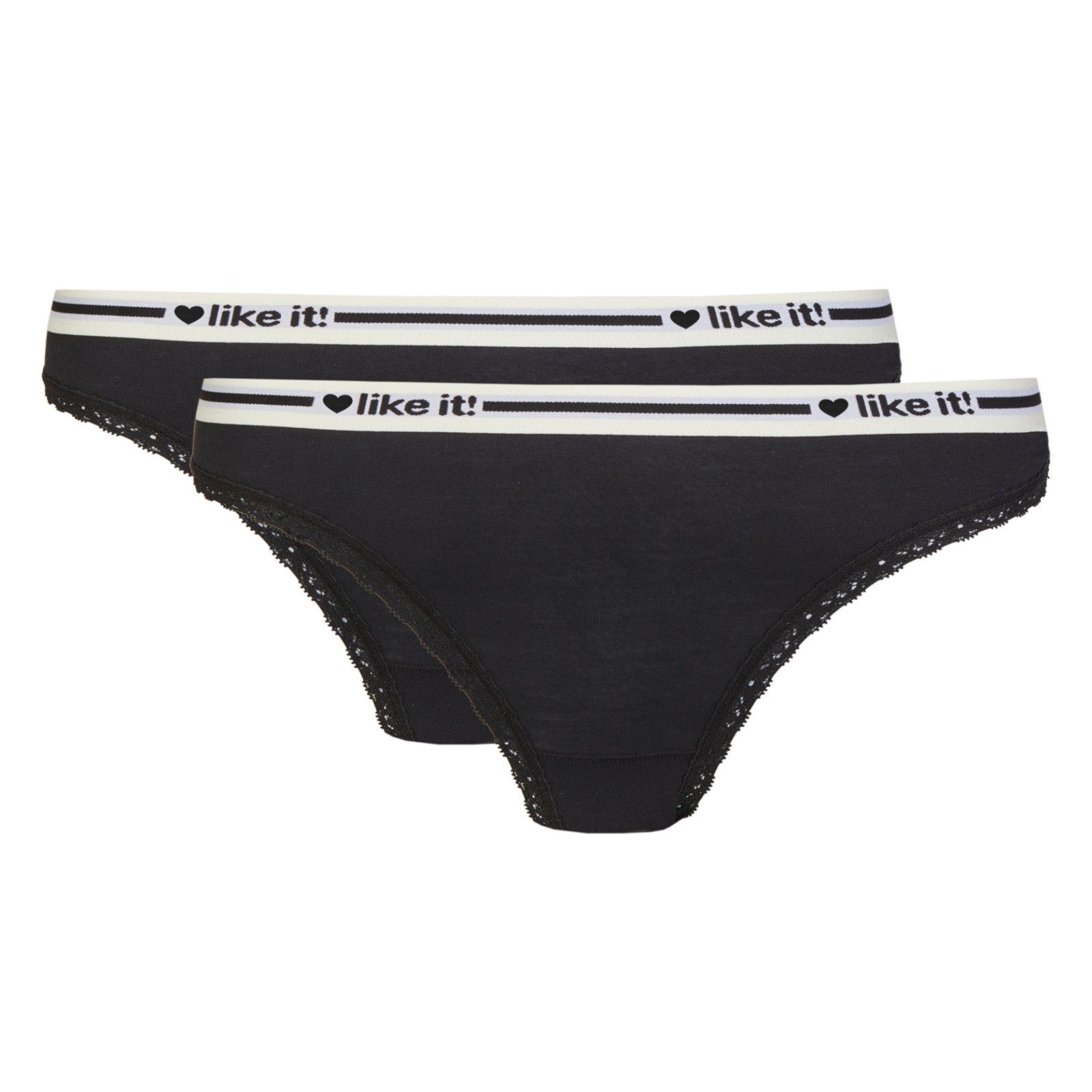 String like it! - String Serie Ella 2er Pack (S Schwarz)