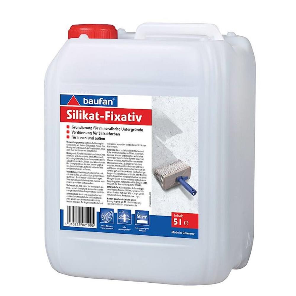 baufan® Silikatgrundierung Silikat-Fixativ 5,0 l Grundierung schimmelhemmend Grundiermittel