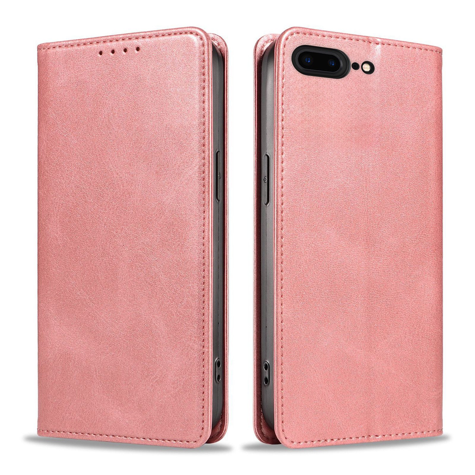 Tec-Expert Handyhülle Tasche Hülle für Apple iPhone 7 Plus / Apple iPhone 8 Plus 5.5 Zoll, 5.5 ", Cover Klapphülle Case mit Kartenfach Fliphülle aufstellbar