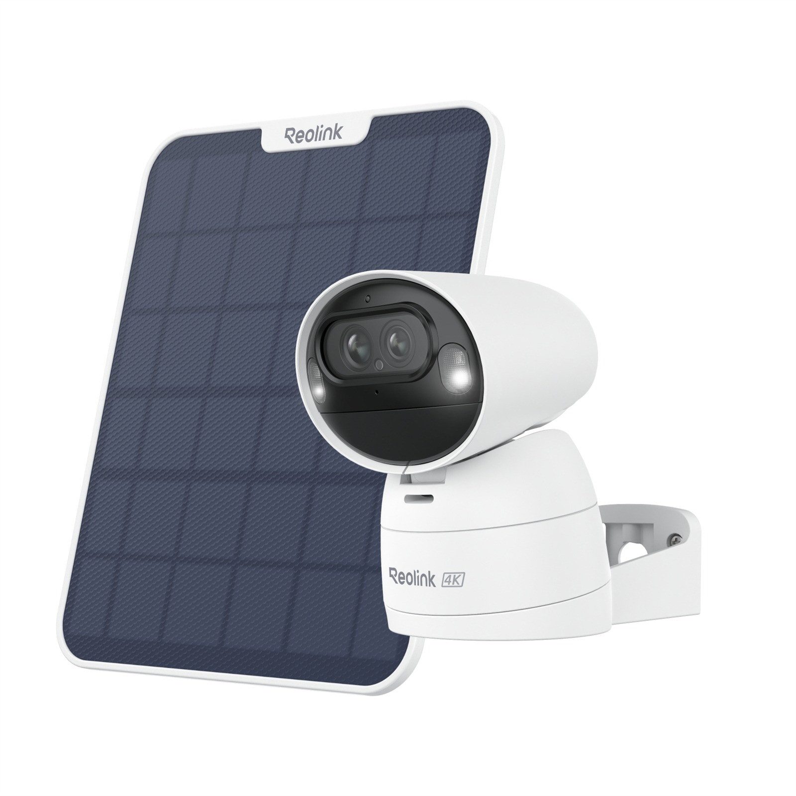 Reolink Überwachungskamera Argus Track mit Solarpanel 4K Wlan Akku (Außenbereich, Innenbereich, 5/2,4 GHz Wifi,8MP Farbnachtsicht,Intelligente Erkennung,2-Wege-Audio)