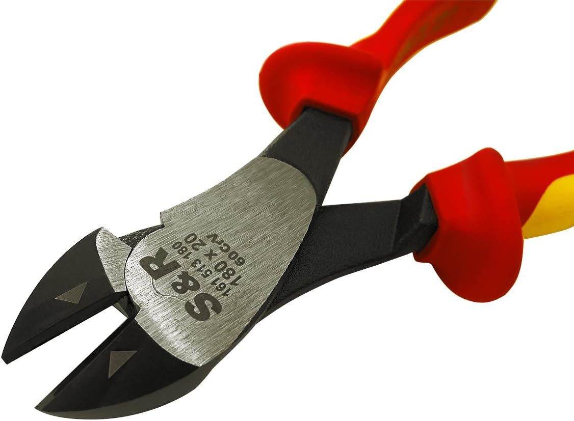 S&R Seitenschneider VDE-Kraft-Seitenschneider 180mm 1000V-geprüft, 1-tlg., aus 60CrV Stahl, HRC 58-65, phosphatiert – Bild 4 von 5