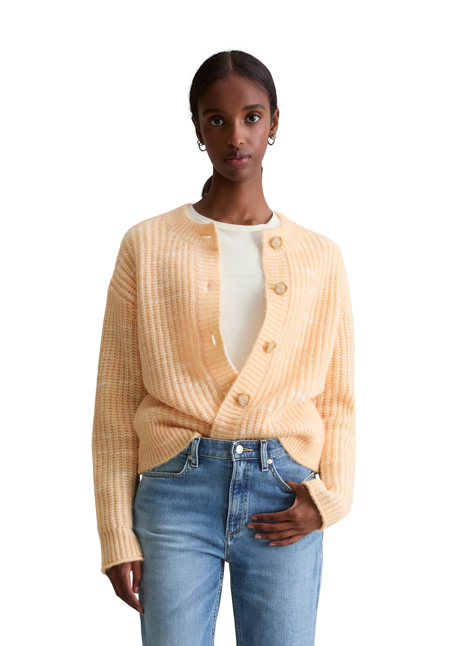 Marc O'Polo DENIM Cardigan aus weichem Wolle-Mix