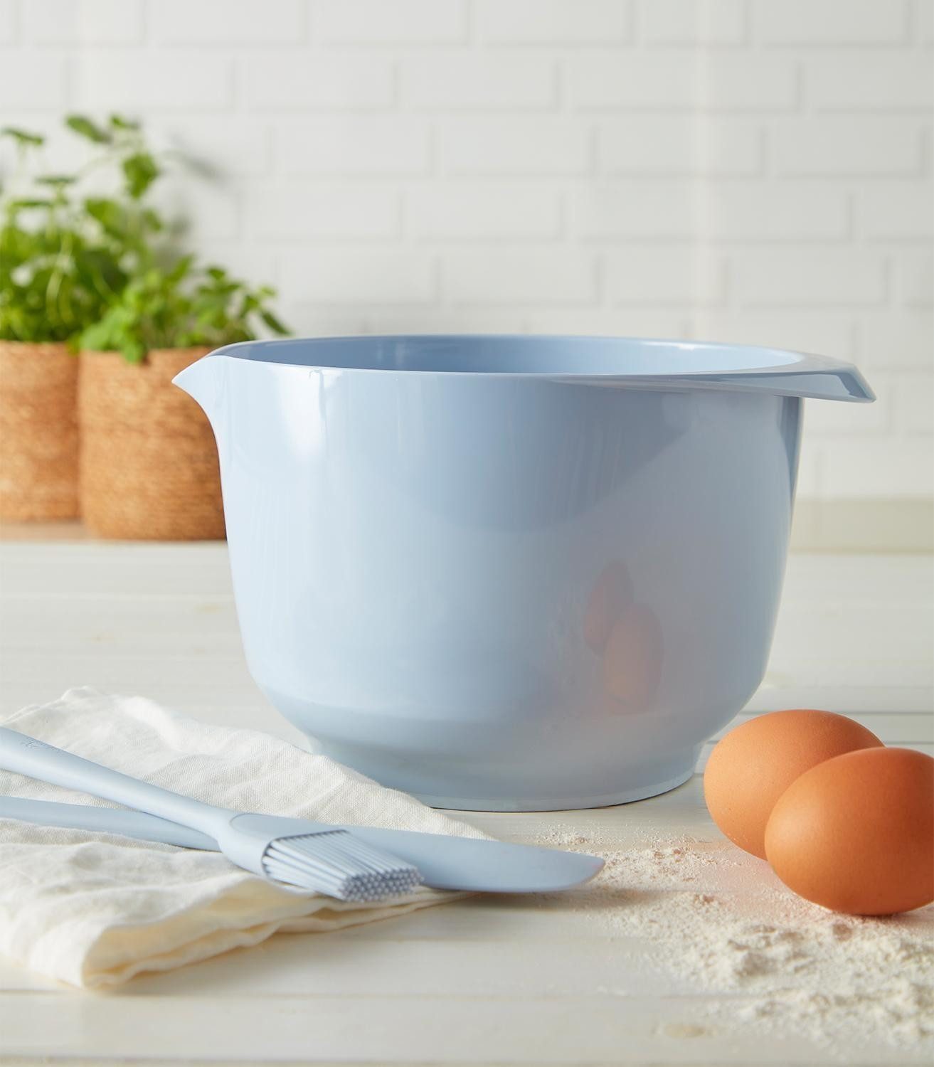 Birkmann Rührschüssel COLOUR KITCHEN, Hellblau, B 26 cm, 4 Liter, Kunststoff, (1-tlg), PET-Kunststoff, mit Anti-Rutsch-Ring am Boden