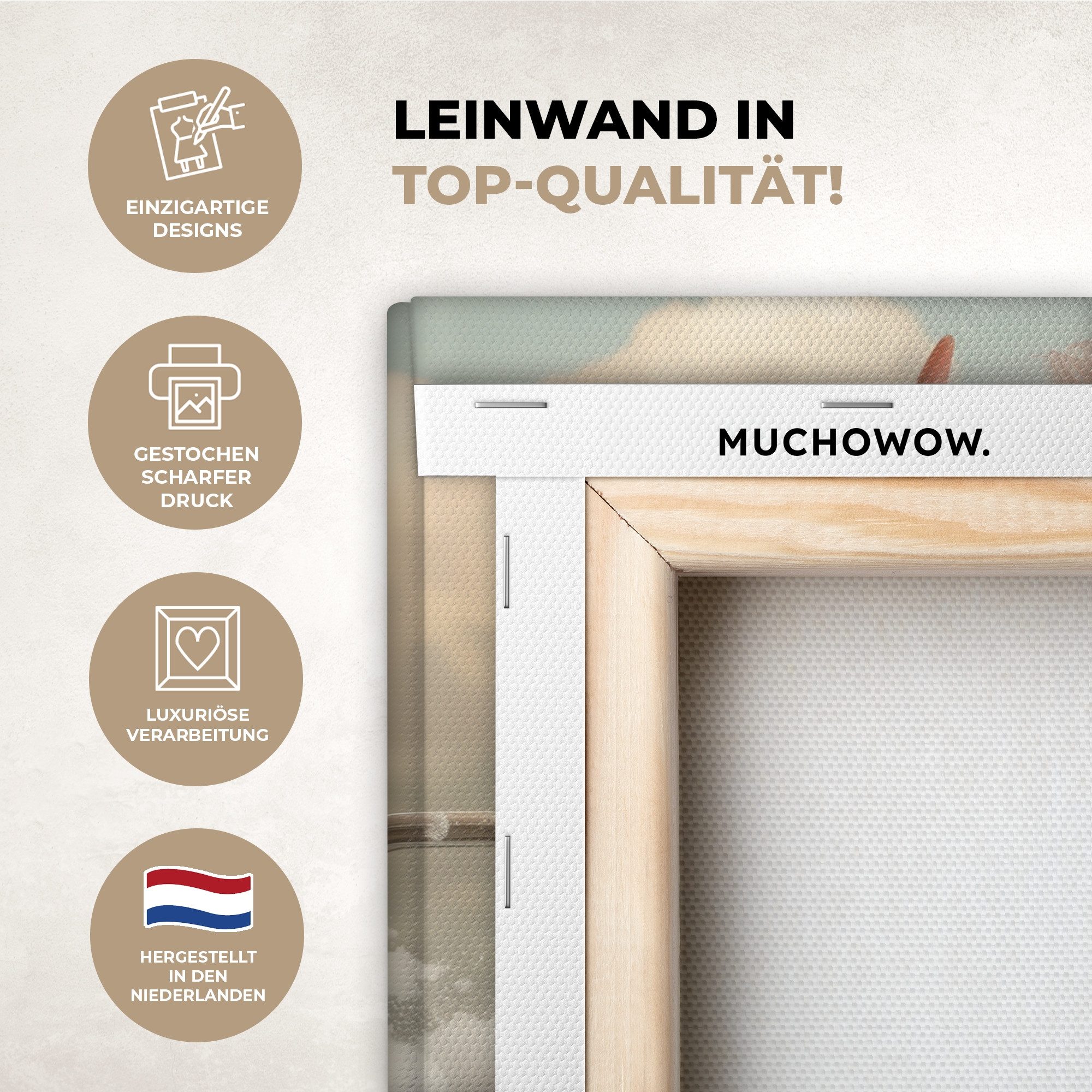 OneMillionCanvasses® Leinwandbild Schottischer Highlander - Bad günstig online kaufen