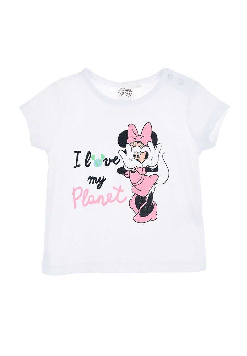 Disney Minnie Mouse T-Shirt Baby Oberteil Weiß Mädchen Kurzarm-Shirt