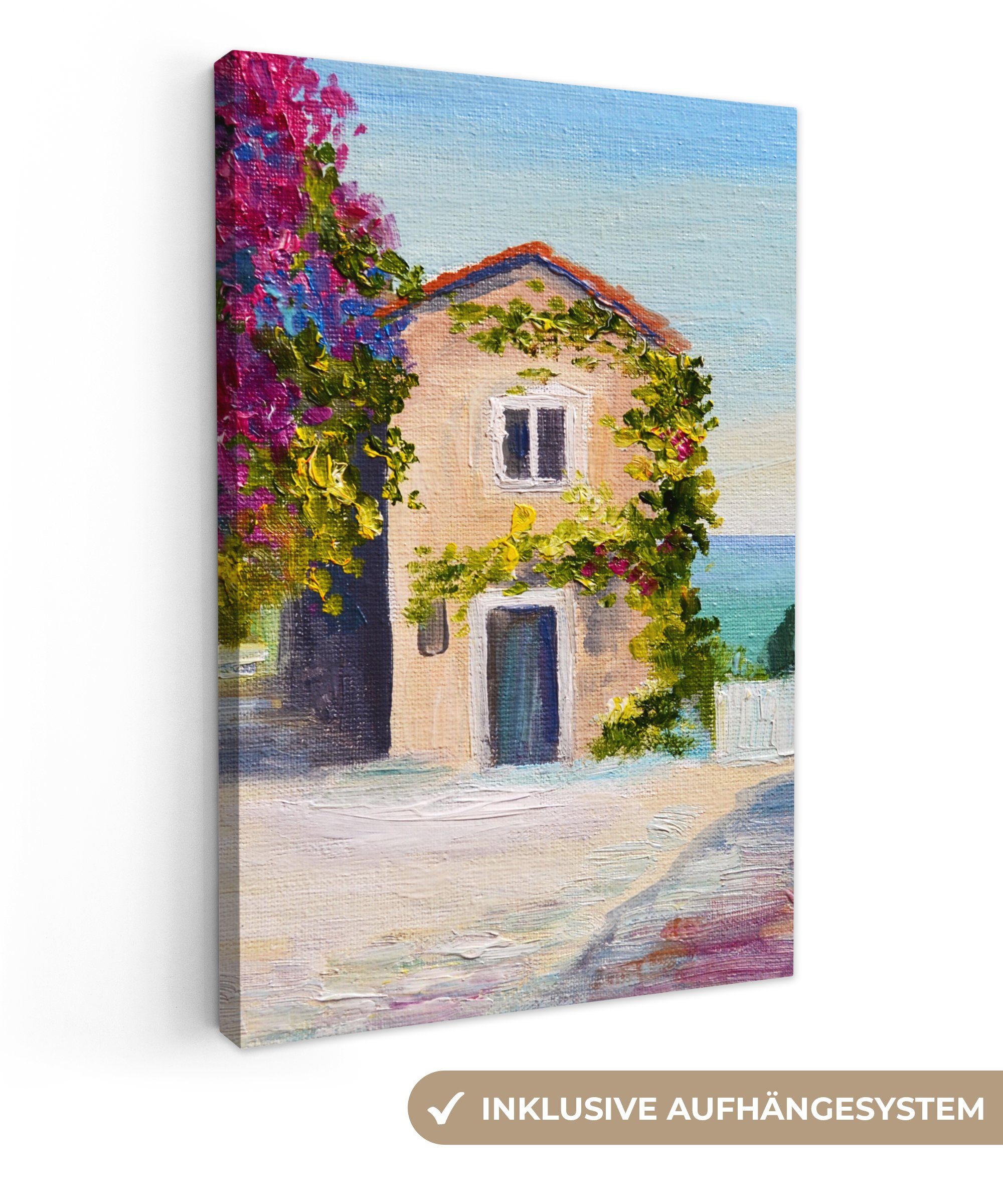 OneMillionCanvasses® Leinwandbild Malerei - Haus - günstig online kaufen