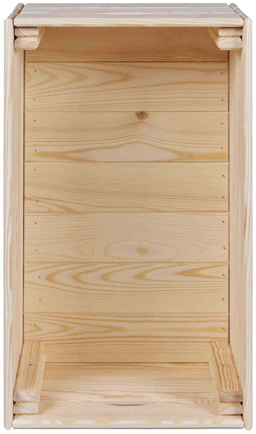 FURNARO Holzkiste, Allzweckkiste, Natur, Massivholz