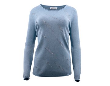 Passioni Strickpullover Pullover mit zartem Glitzermuster