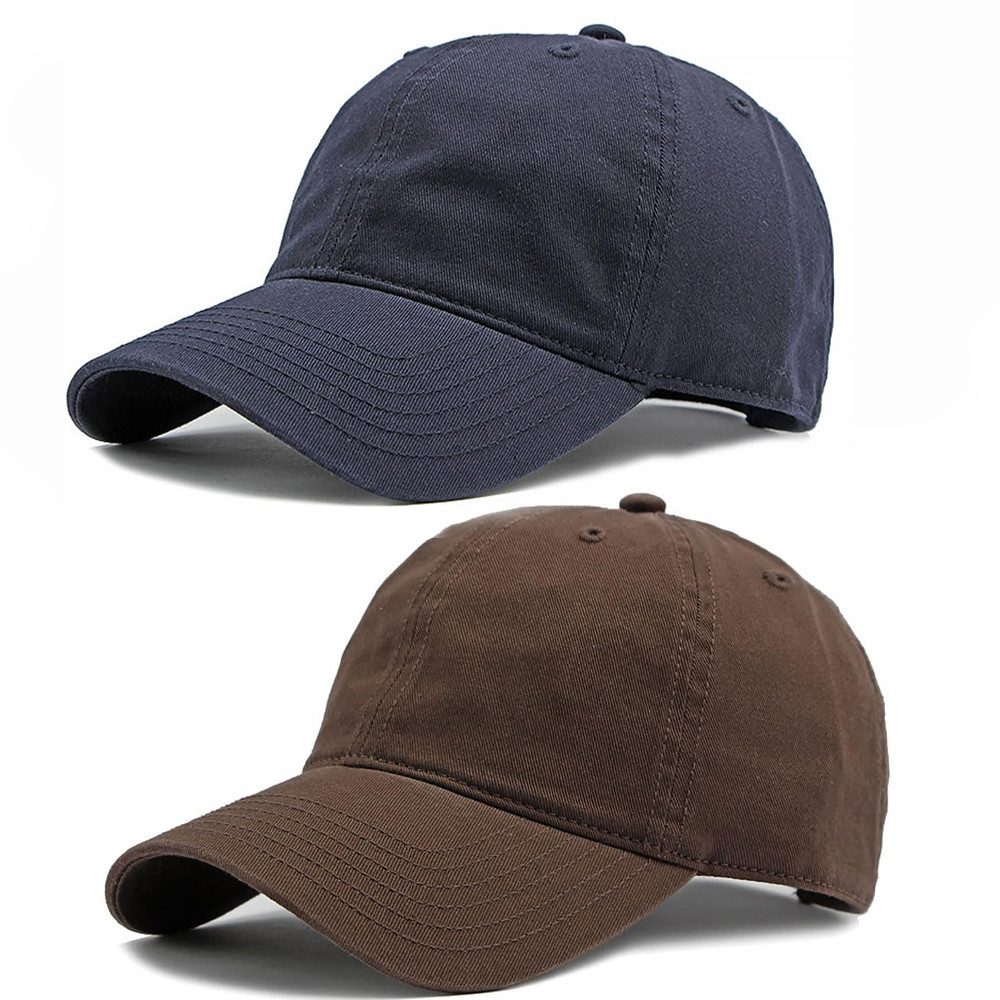 Bextsrack Baseball Cap 2 Stück Baseball Cap Baumwolle, Unisex Baseballkappe Herren Damen Verstellbar Einheitsgröße,Leicht & Atmungsaktiv, Sport Freizeit