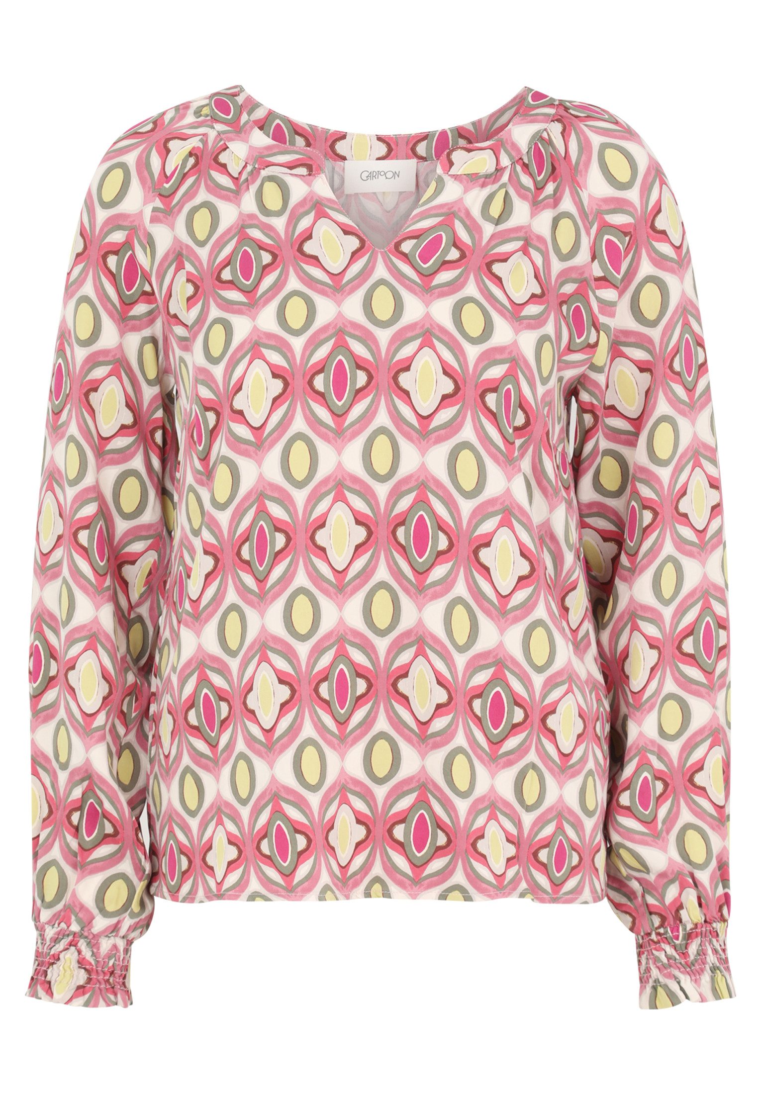 Cartoon Schlupfbluse Damen Schlupfbluse mit Muster günstig online kaufen