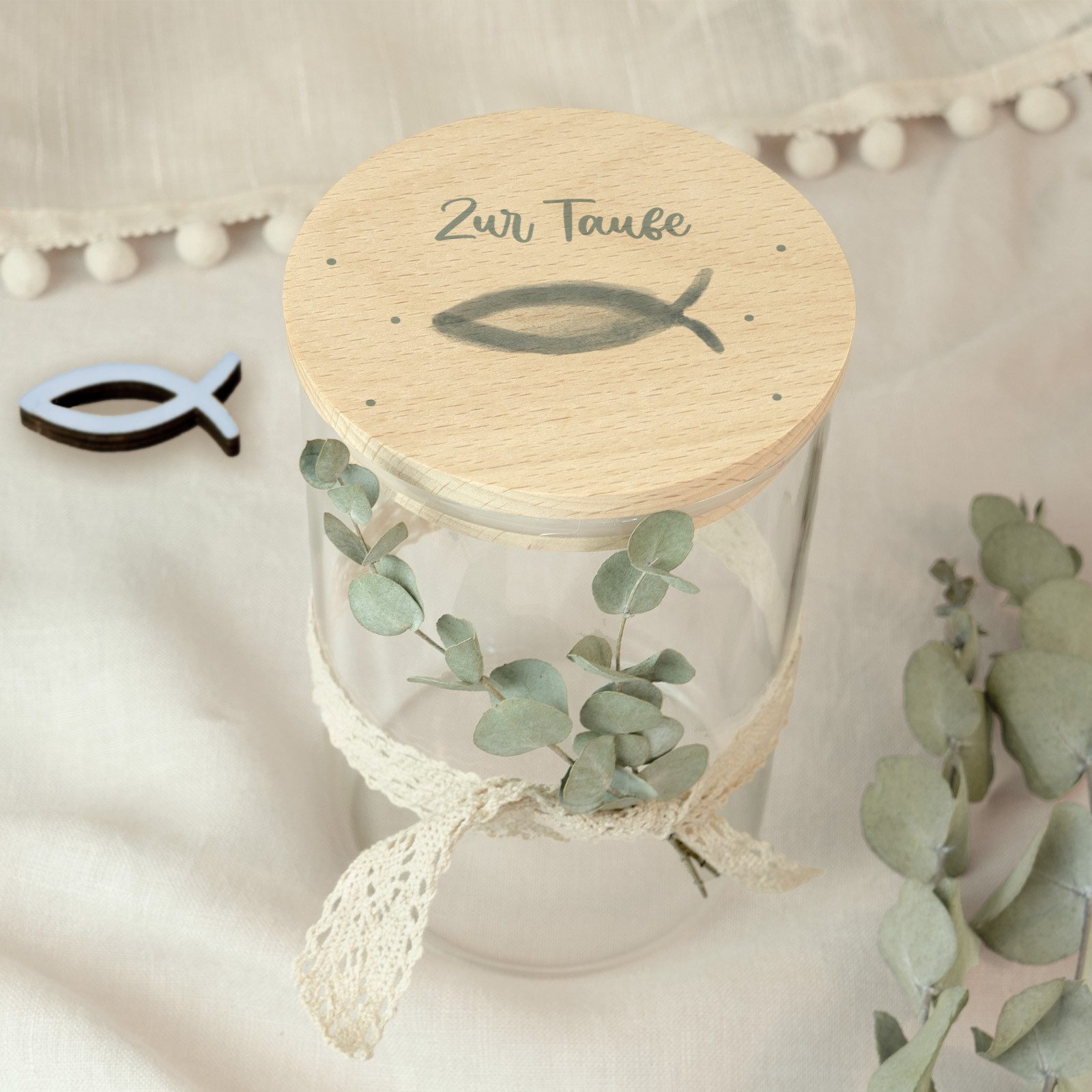 hellomini Geschenkbox Vorratsglas Taufe Fisch Klein günstig online kaufen