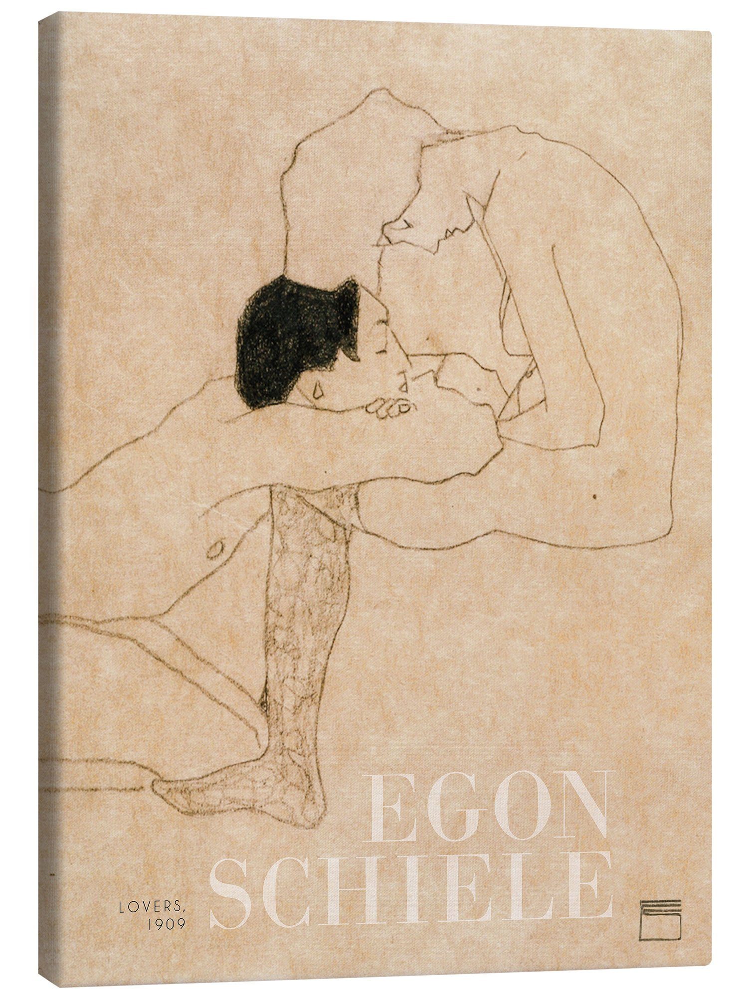 Posterlounge Wandbild Lovers, 1909, Egon Schiele, erhältlich als Poster, Leinwandbild, Wandsticker oder Acrylglasbild