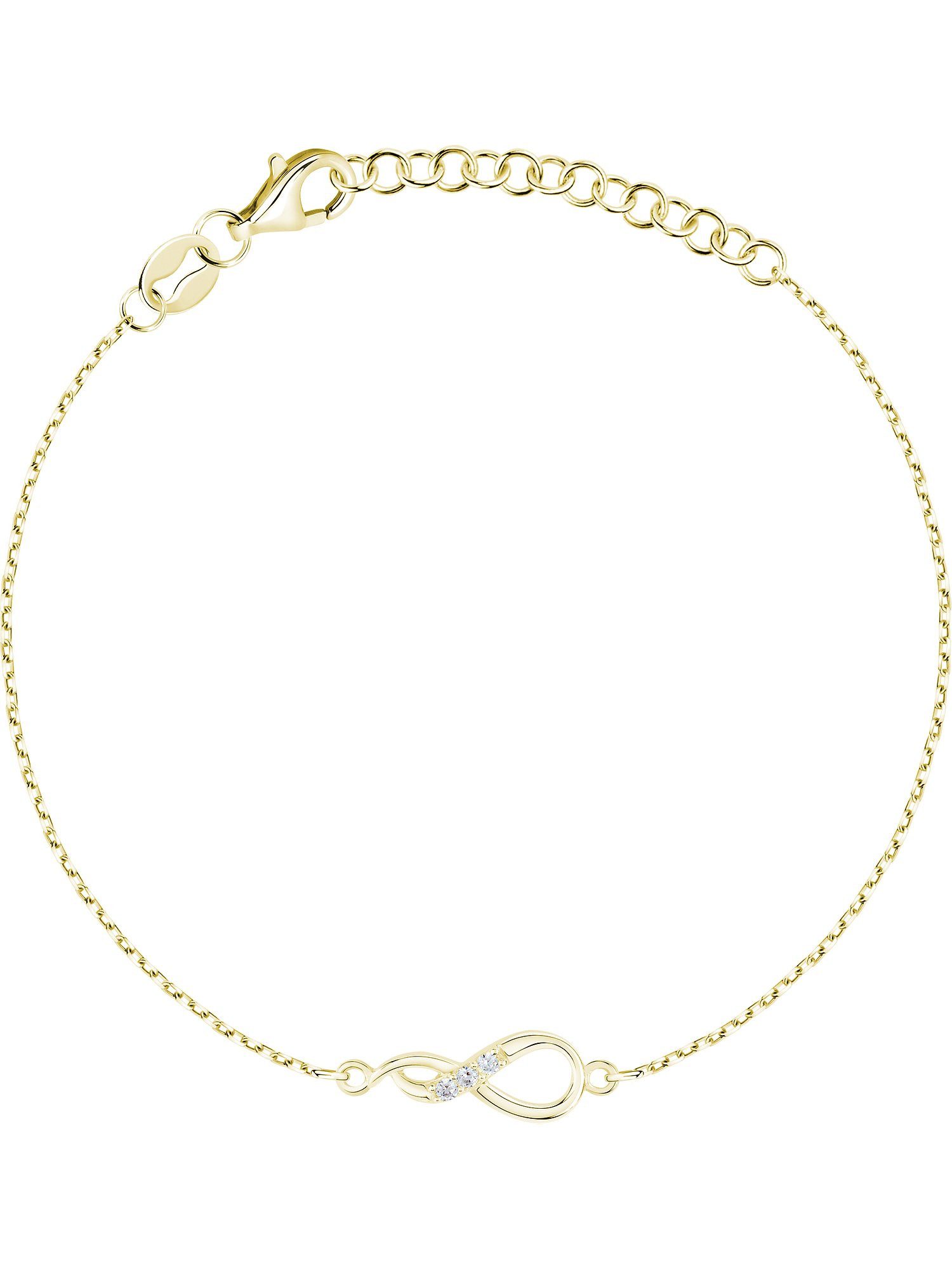 FAVS Silberarmband FAVS Damen-Armband 925er Silber 3 Zirkonia