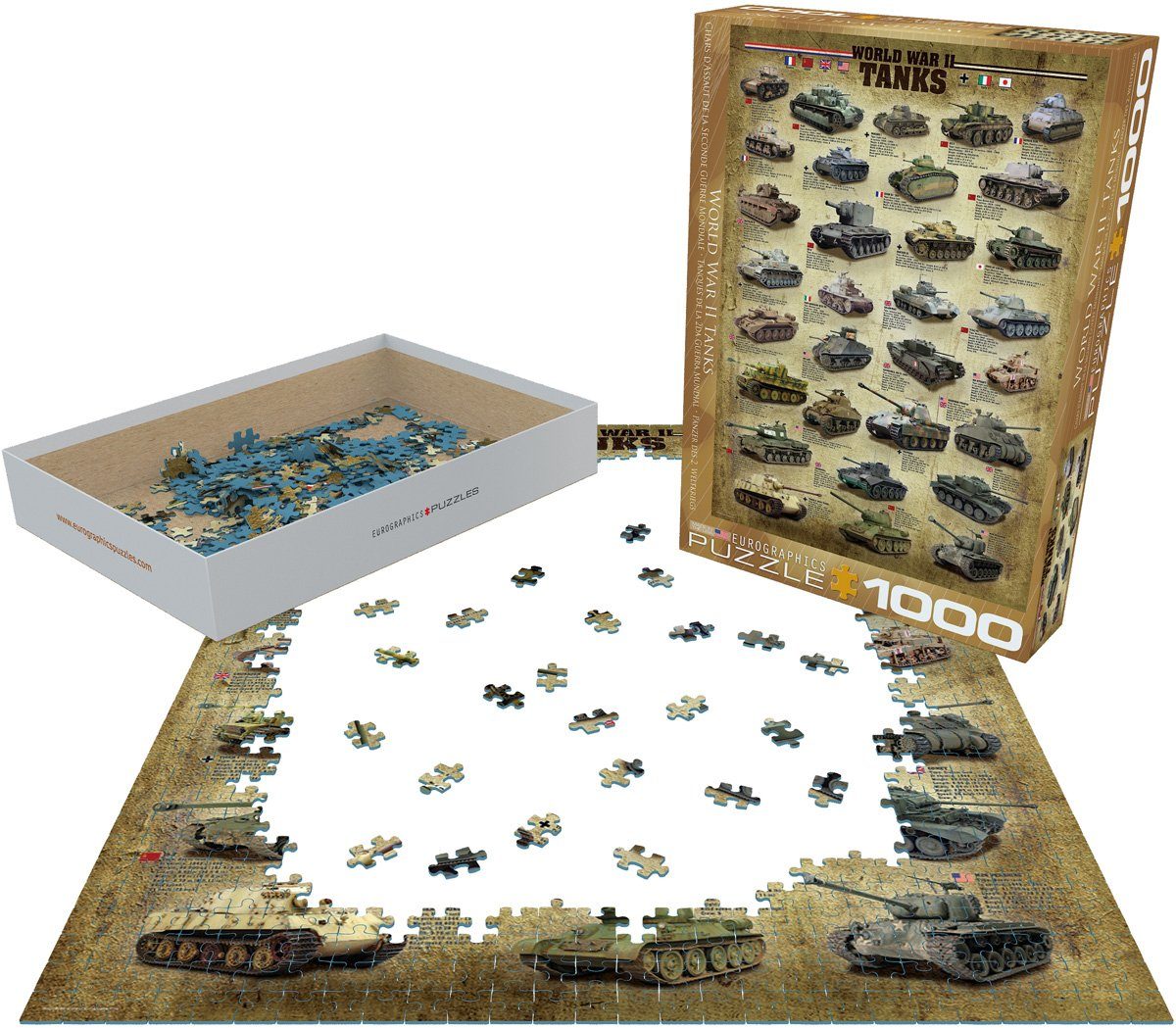 Puzzle des Teile Format Puzzle empireposter - 1000 Tanks cm, Puzzleteile zweiten 68x48 Weltkriegs im