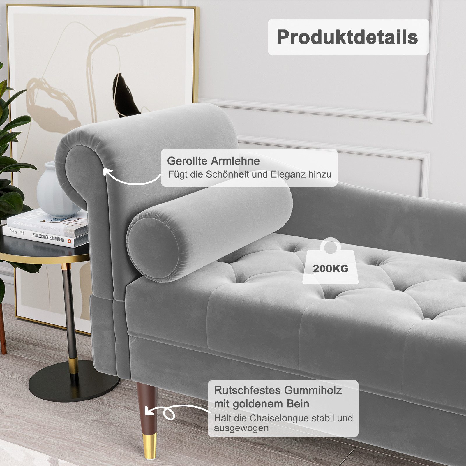 Vesgantti Chaiselongue Chaiselongue Smat Sofa mit Kissen werkzeuglose Monta günstig online kaufen