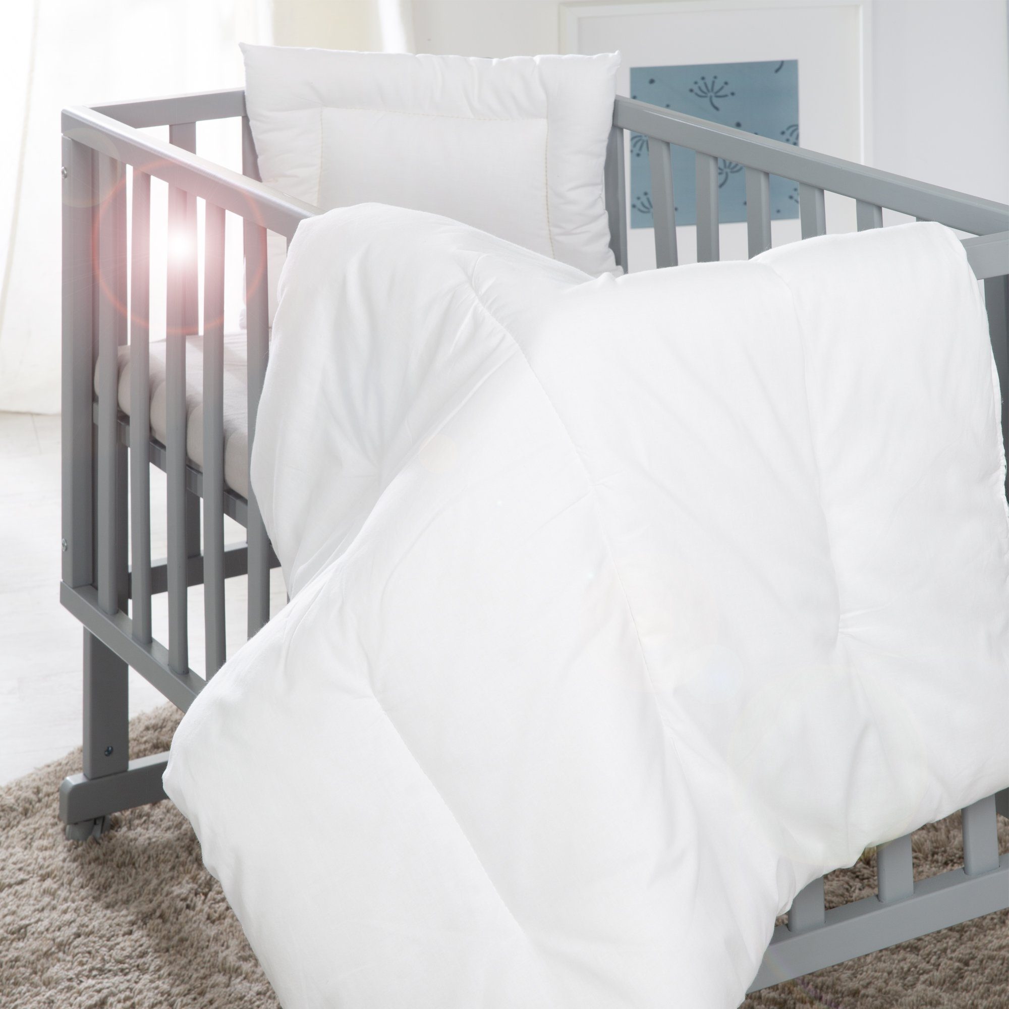 Kinderbettdecke + Kopfkissen, Kindersteppbett, roba®, ganzjähriges Baby-Set  (Inlett)