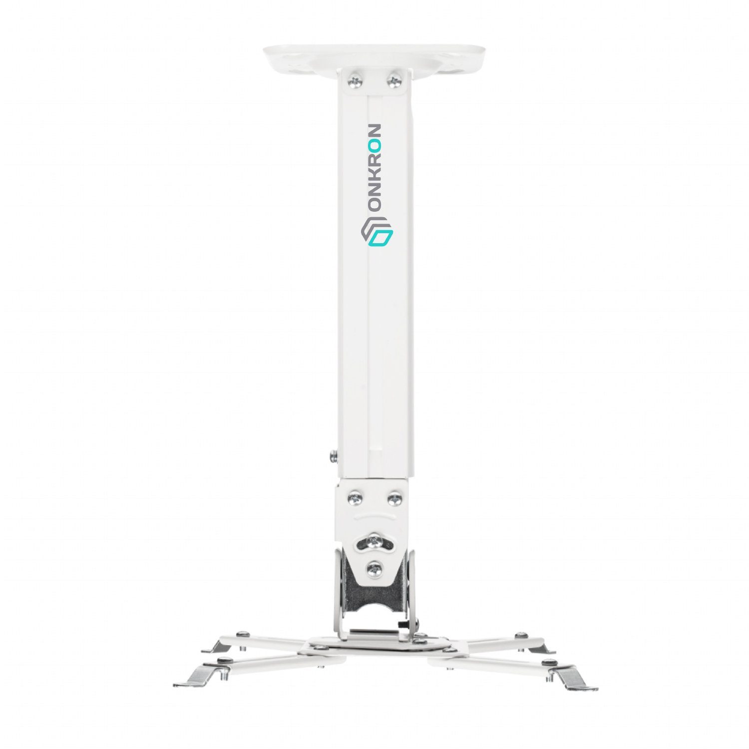 ONKRON Beamer-Deckenhalterung ONKRON bis 10 kg, schwenkbar, neigbar, Weiß K5A, (Beamer Halterung, Beamer Halterung, neigbar, schwenkbar, ausziehbar, tragbar bis 10 kg, weiss)