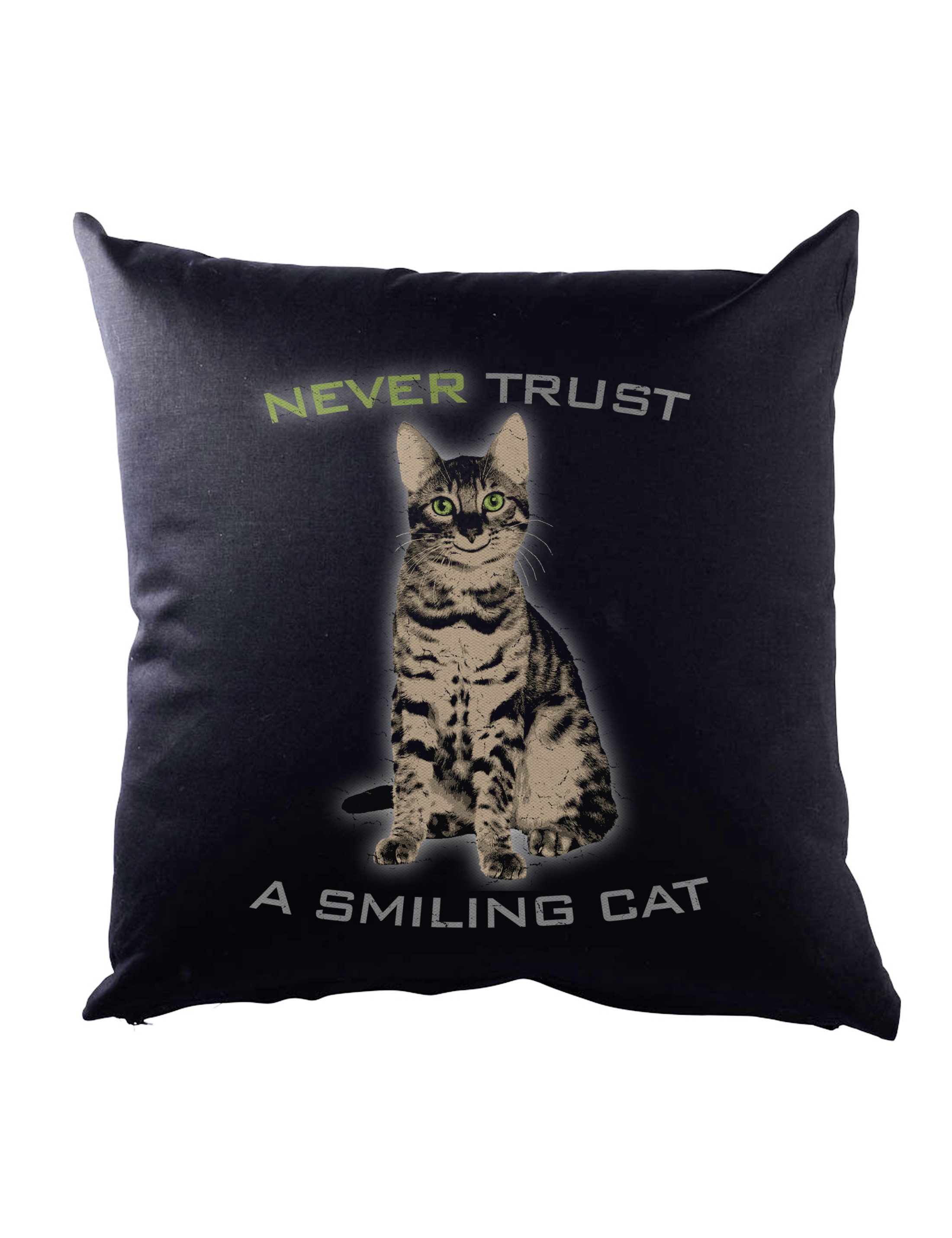Dekokissen Never Trust A Smiling Cat Dekokissen Katze Kitten Süß Cute Liebhaber