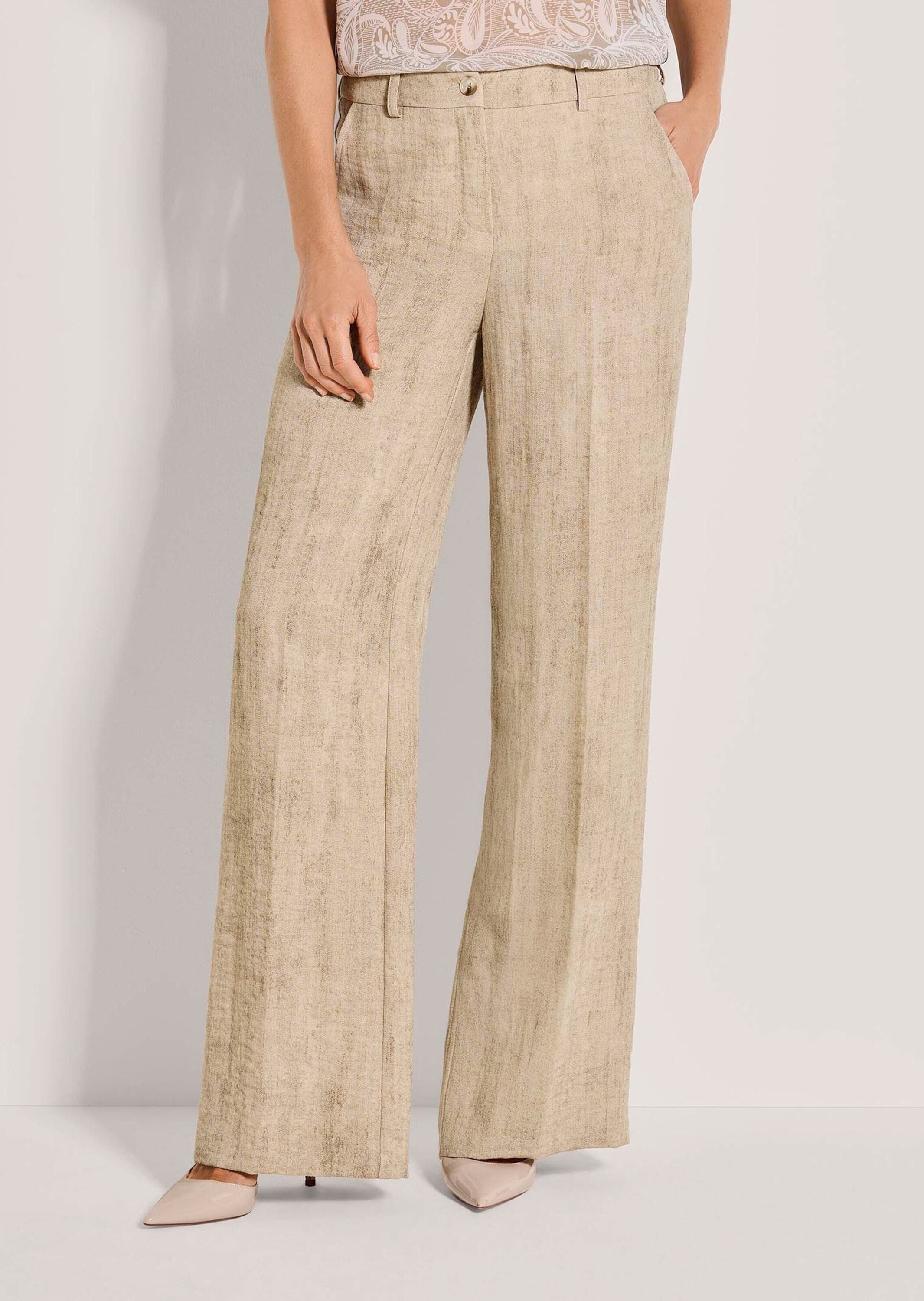 MADELEINE Bügelfaltenhose Lässige Sommerhose mit weitem Bein Stoffhose mit günstig online kaufen