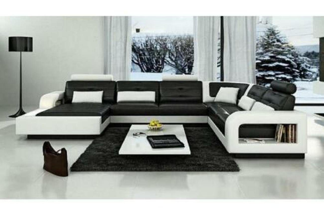 Sonderangebot JVmoebel Ecksofa USB Schlafsofa Ledercouch Ledersofa Wohnlandschaft mit Sofa Garnitur