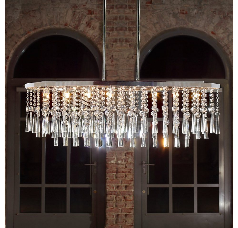 SPOT Light Pendelleuchte »LUXORIA«, Hängeleuchte, Hochwertige Leuchte mit echtem Kristallen, LED-Leuchtmittel inklusive, Zeitlos und elegant.-HomeTrends