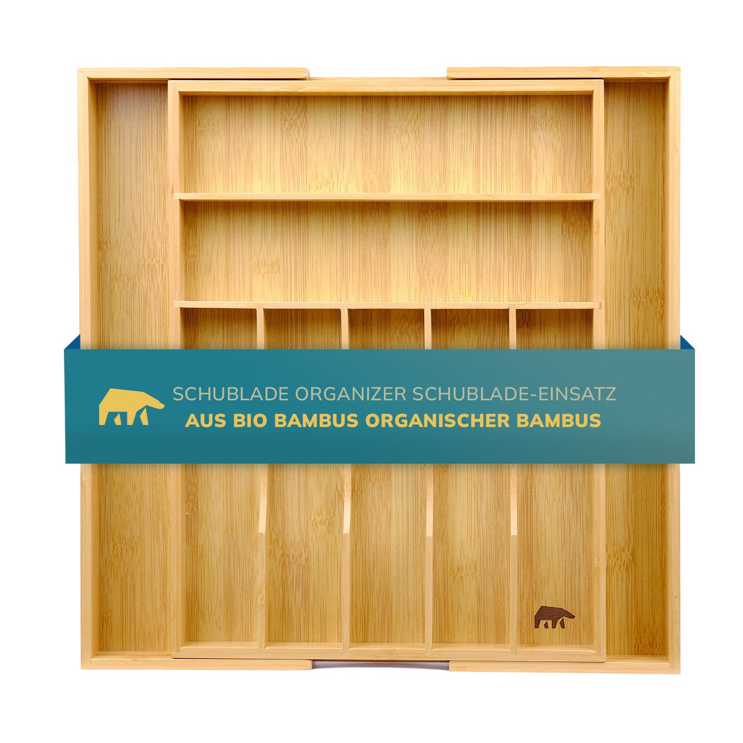 Roxlin Besteckkasten Bambus Besteckkasten Messerhalter Schubladen Organizer günstig online kaufen